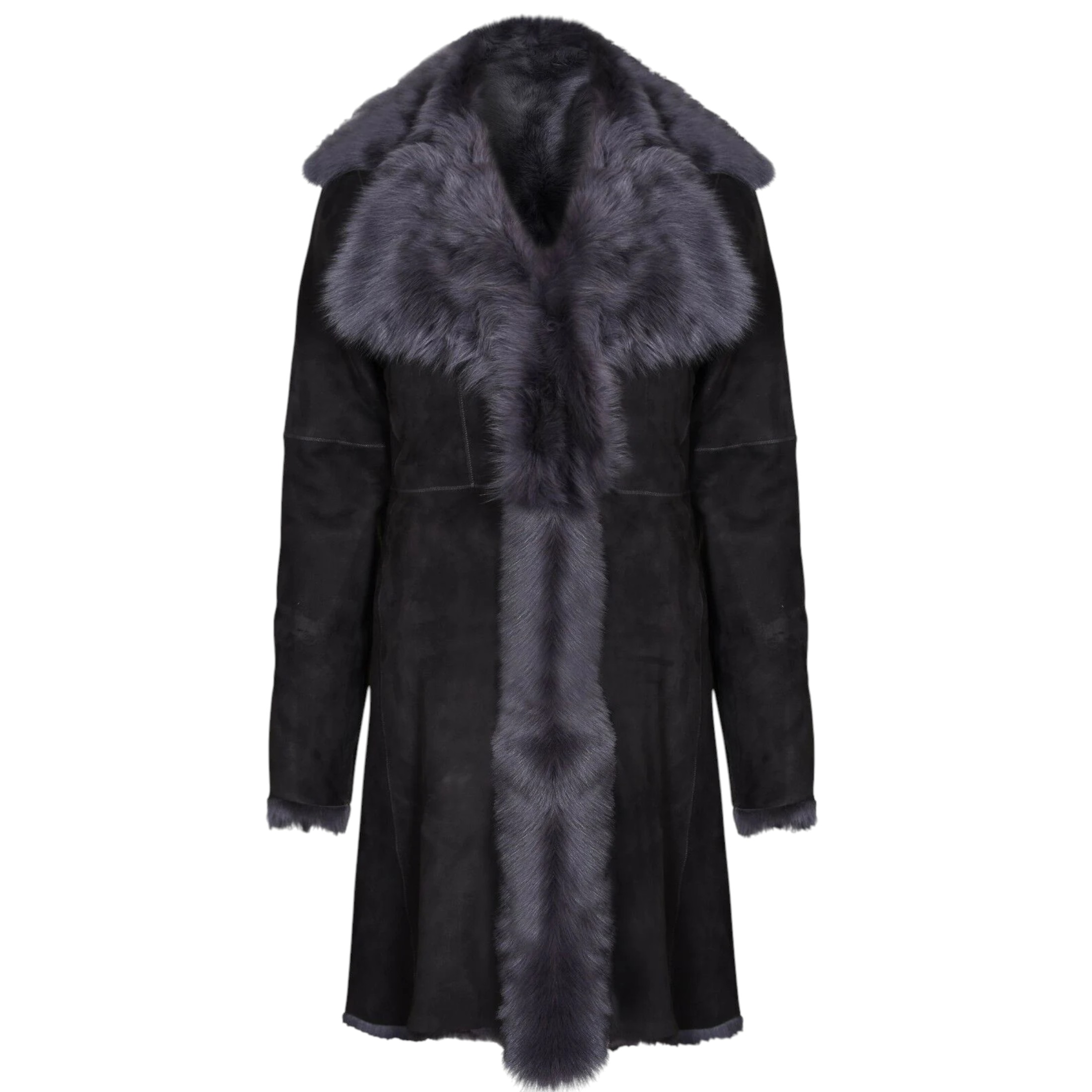 Infinity Leather Women's   Suede Toscana Sheepskin Trench Coat-Rochester in Size M, BrandAlley