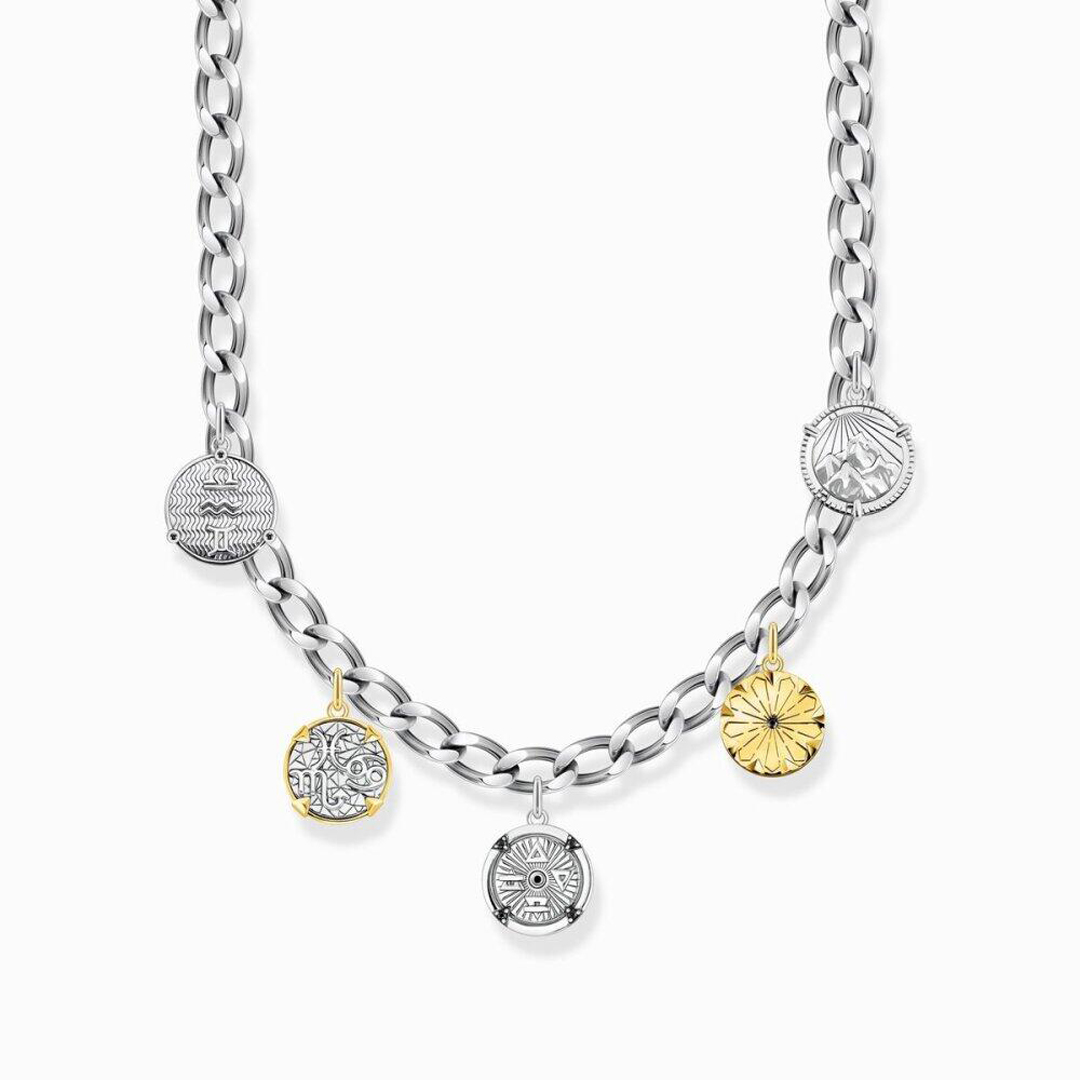 Thomas Sabo Women's   Silver Elements Of Nature Disc Necklace in Size 50cm, BrandAlley