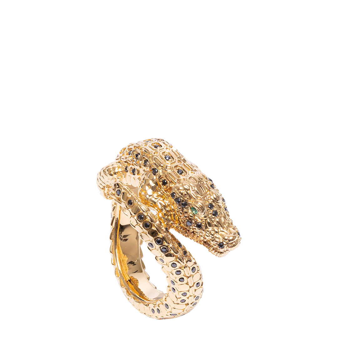 Thomas Sabo Women's  Gold Crocodile Stones Ring in Size 52, BrandAlley