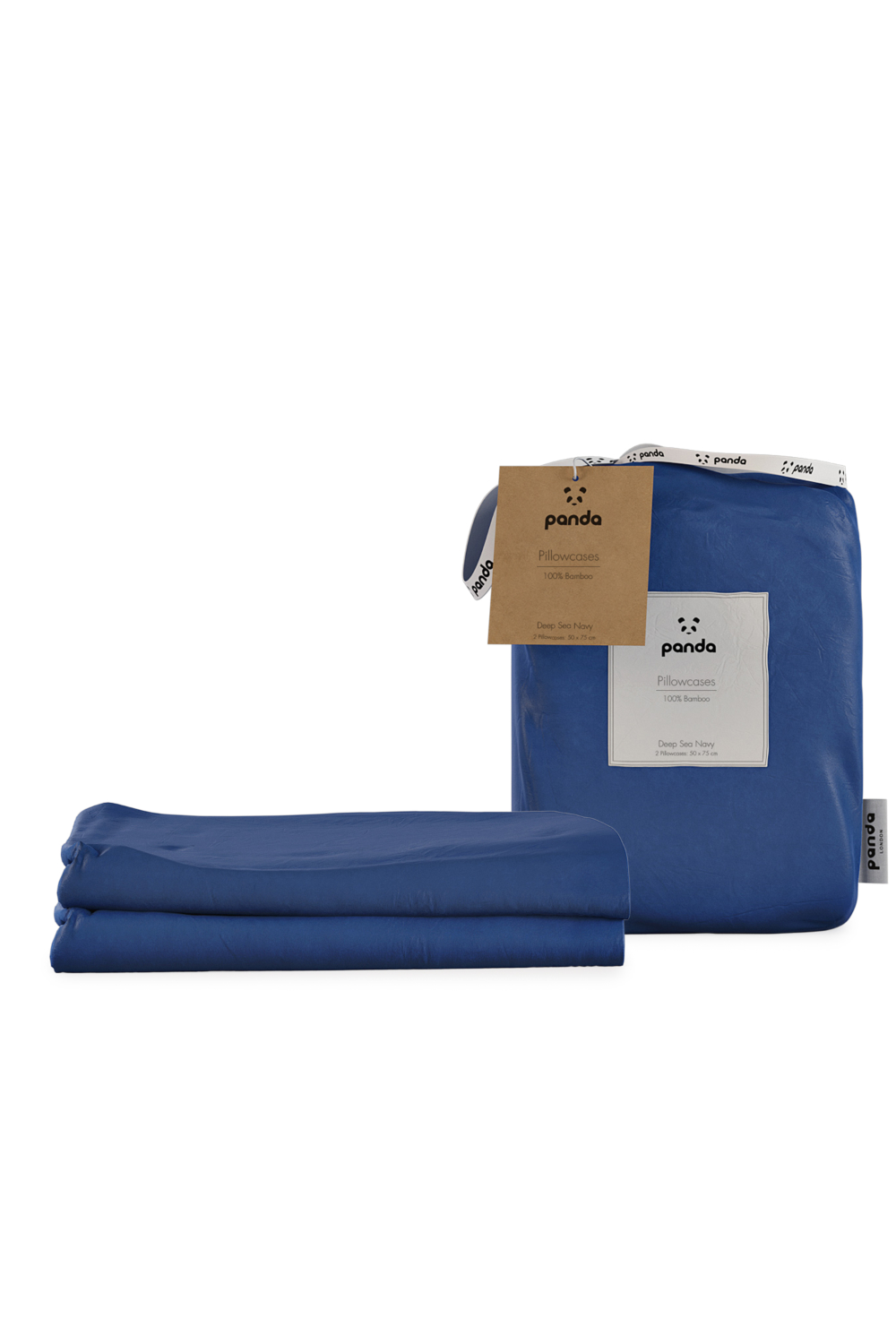 Panda London   Panda 100% Bamboo Pillowcases (2-Pack) - Deep Sea Navy, BrandAlley