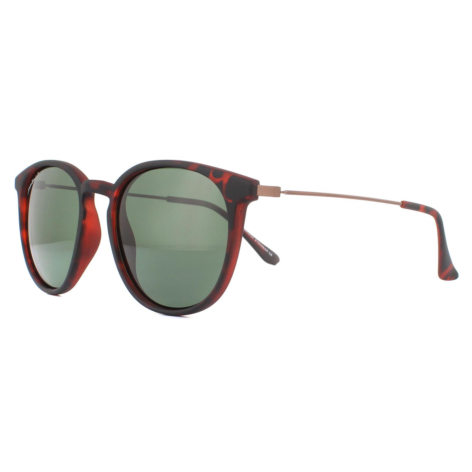 Montana Men's  Sunglasses MP33 D Brown Turtle Rubbertouch G15 Green Polarized , BrandAlley
