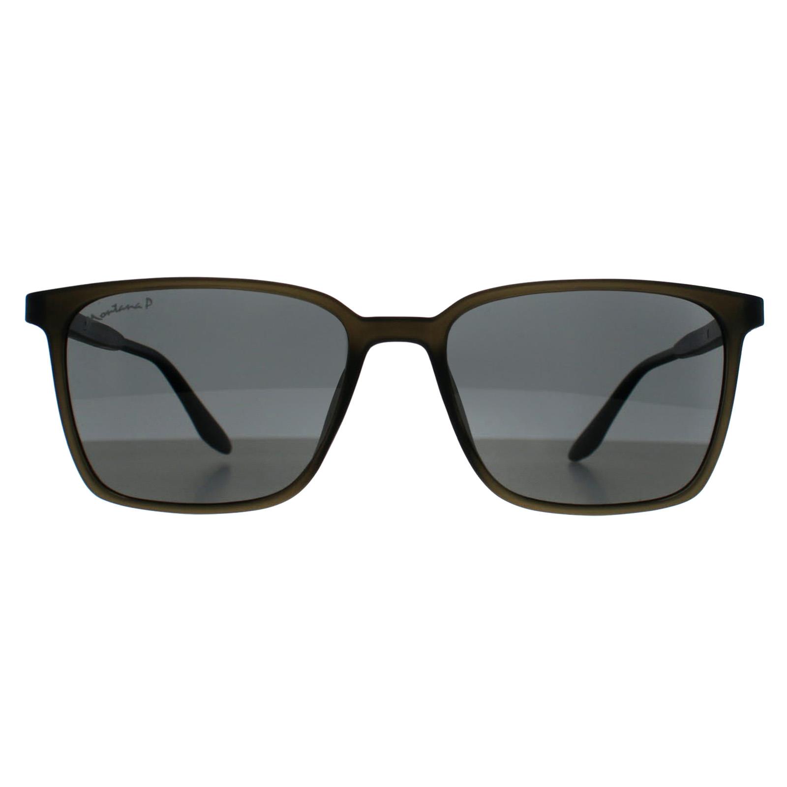 Montana Men's   Grey Sunglasses Mp186 E Matte Smoke Polarized , BrandAlley