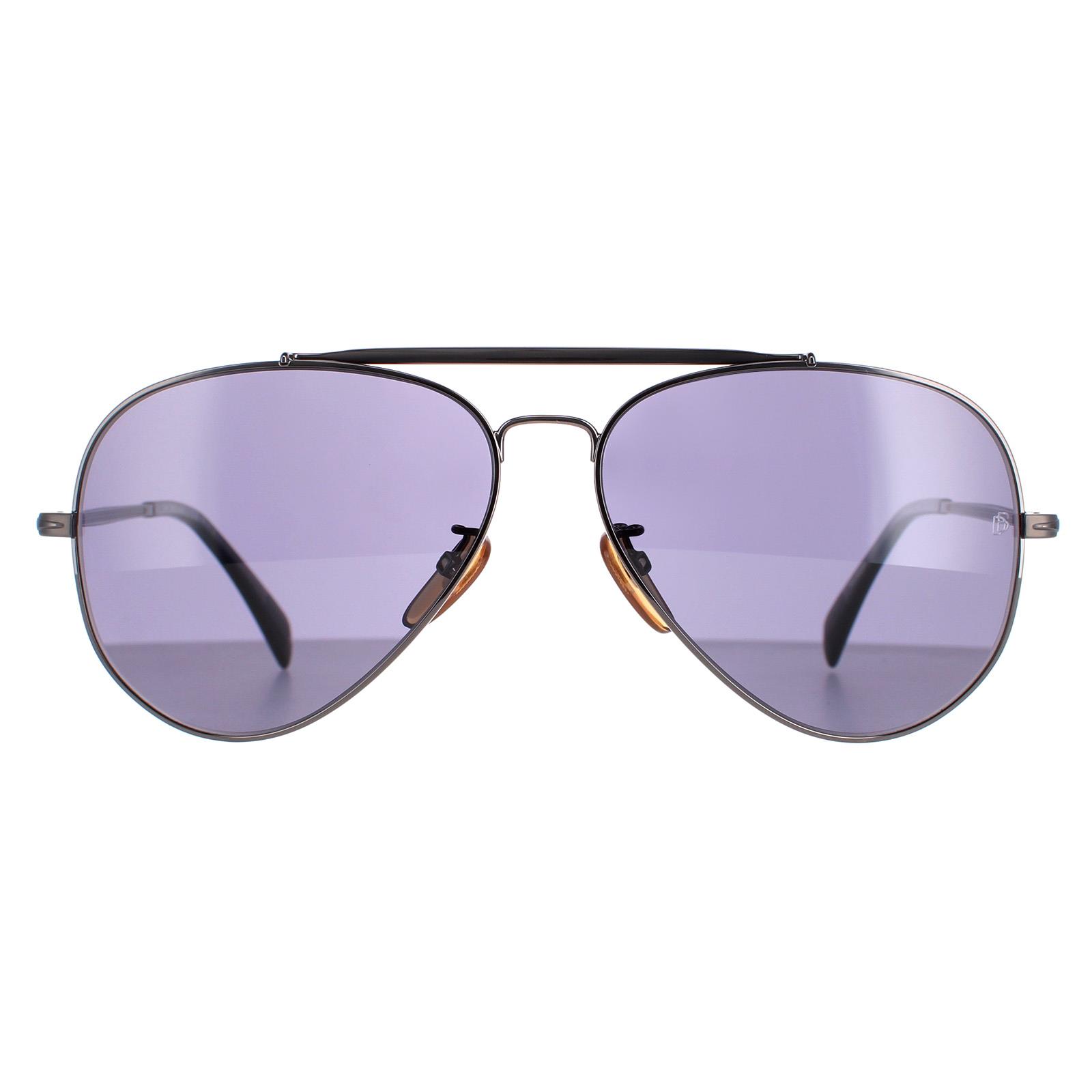 DAVID BECKHAM Men's  Sunglasses DB1004/S V81 M9 Dark Ruthenium Grey Grey Polarized , BrandAlley
