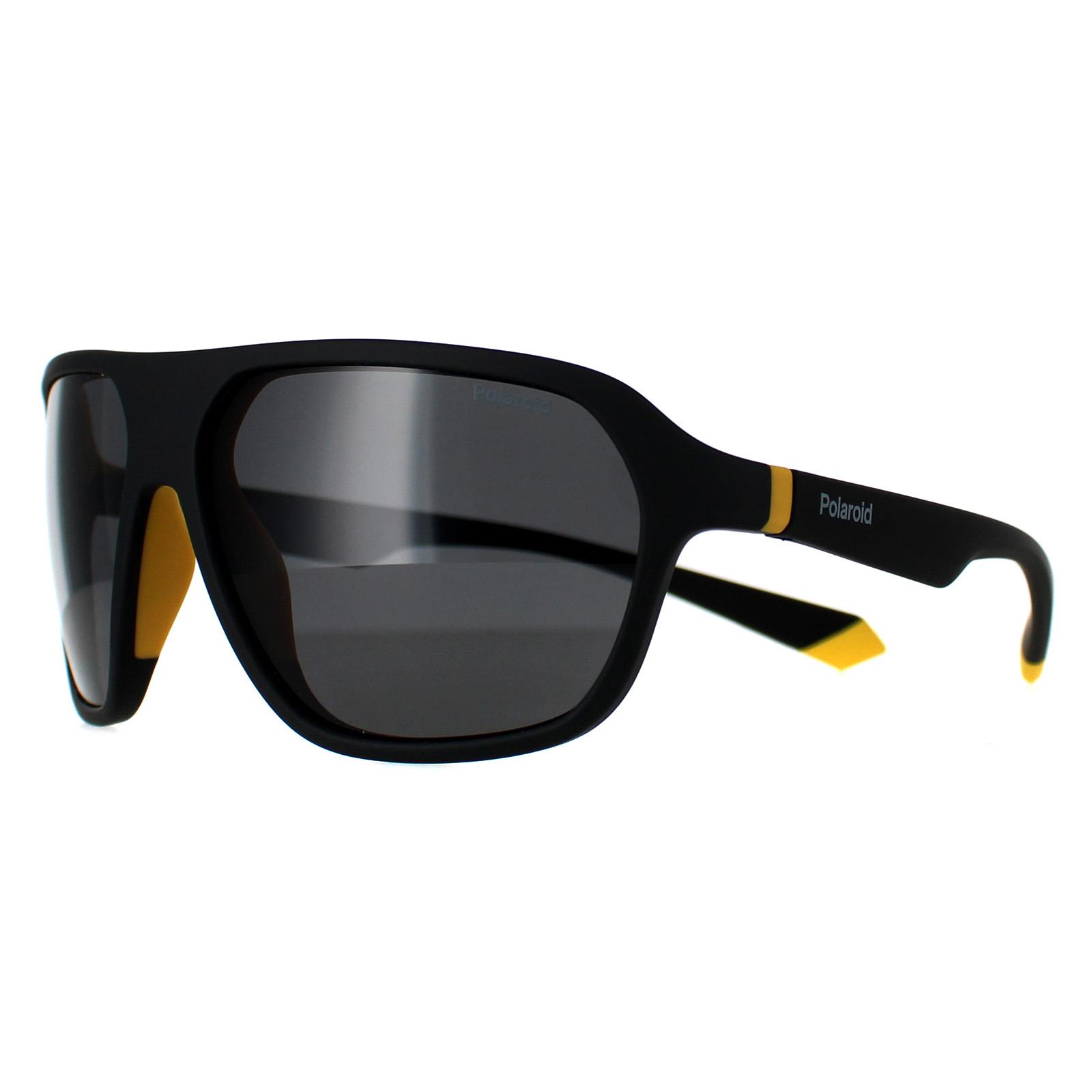 Polaroid Men's  Sunglasses PLD 2152/S PGC M9 Matte Black Yellow Grey Polarized , BrandAlley
