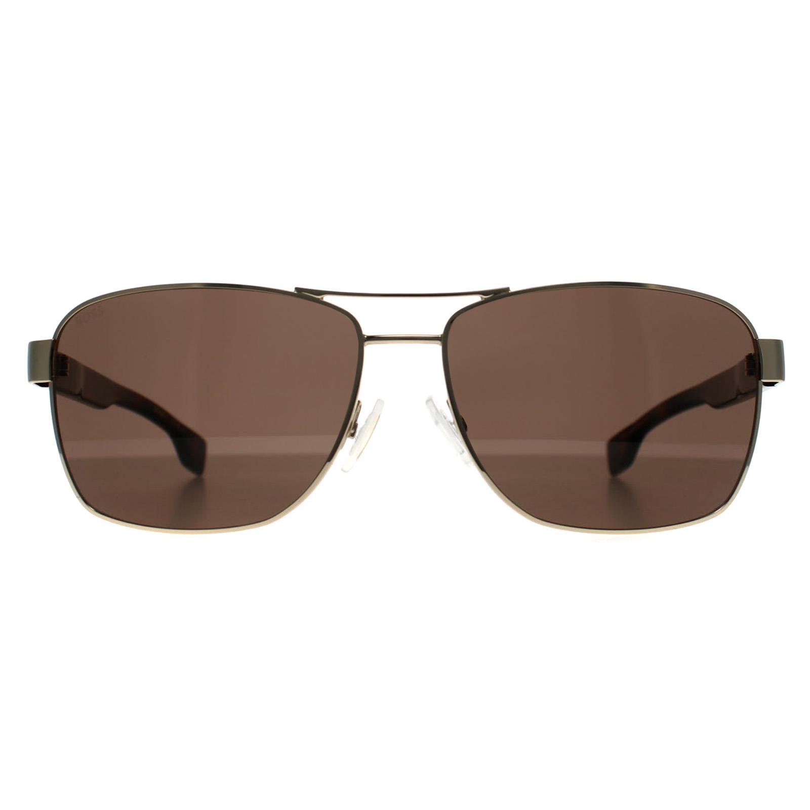 Hugo Boss Men's   Brown  Aviator Sunglasses 60Mm , BrandAlley