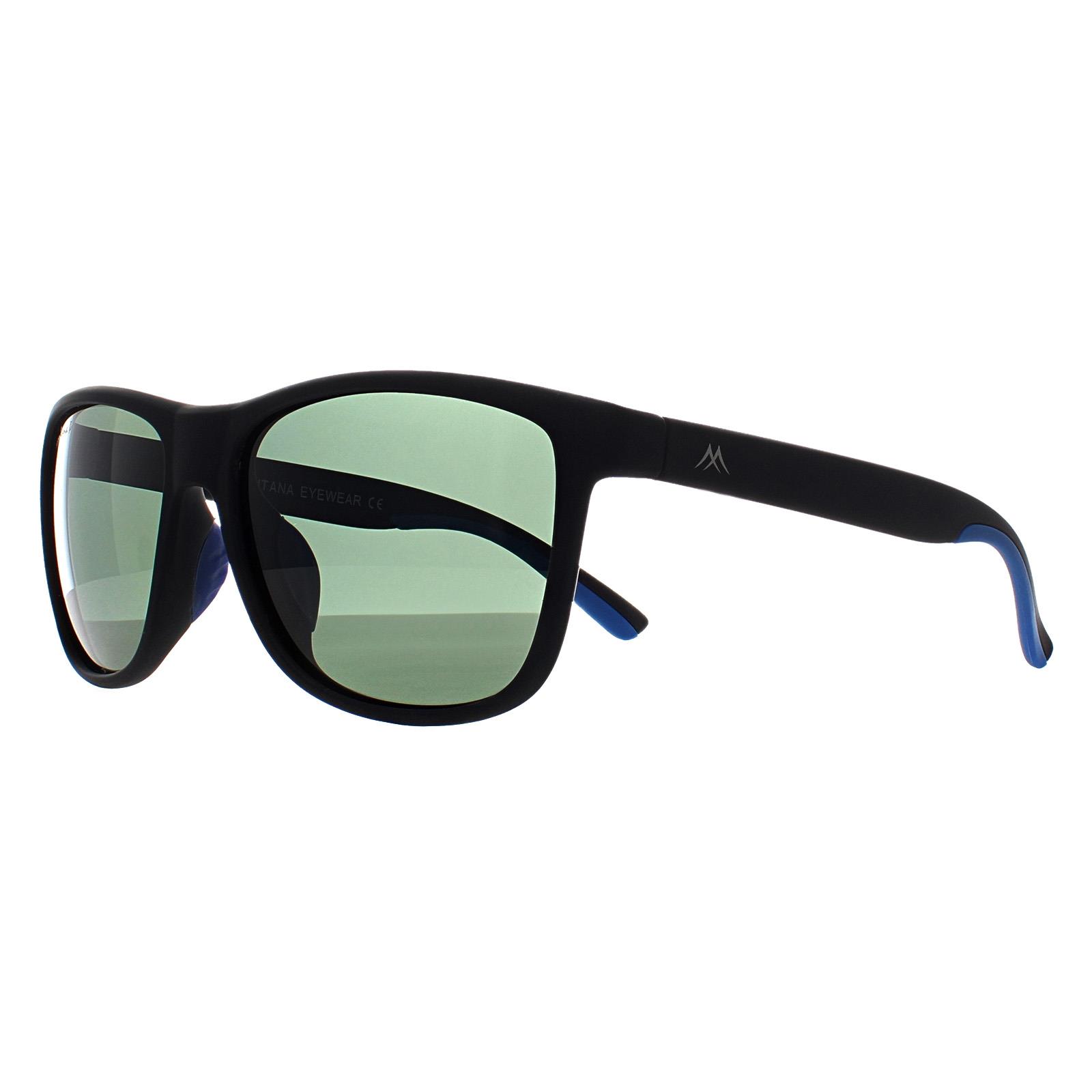 Montana Men's   Black Sunglasses Mp199 A Blue G15 Polarized , BrandAlley