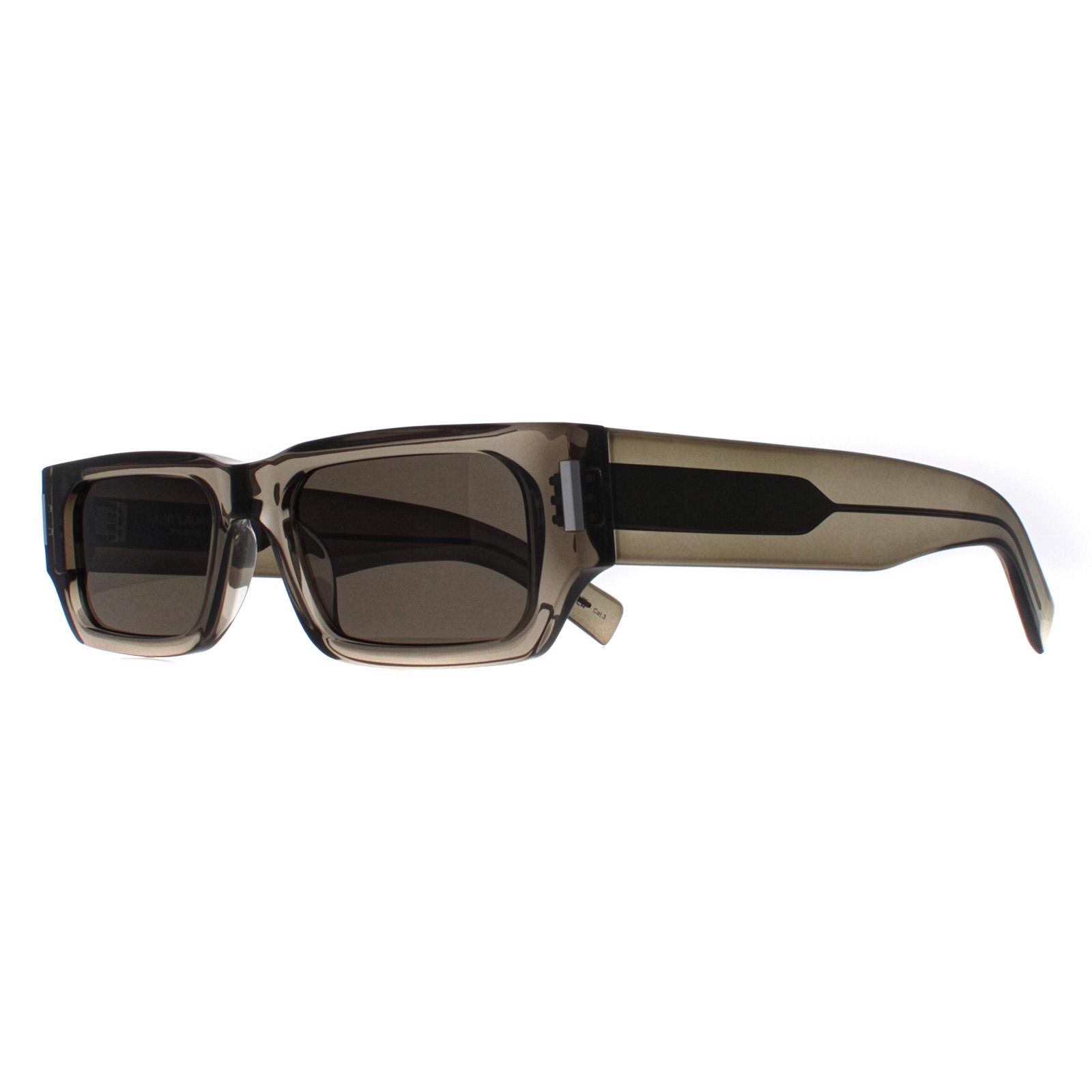 Saint Laurent Men's   Brown Sunglasses Sl660 003 Transparent Grey , BrandAlley