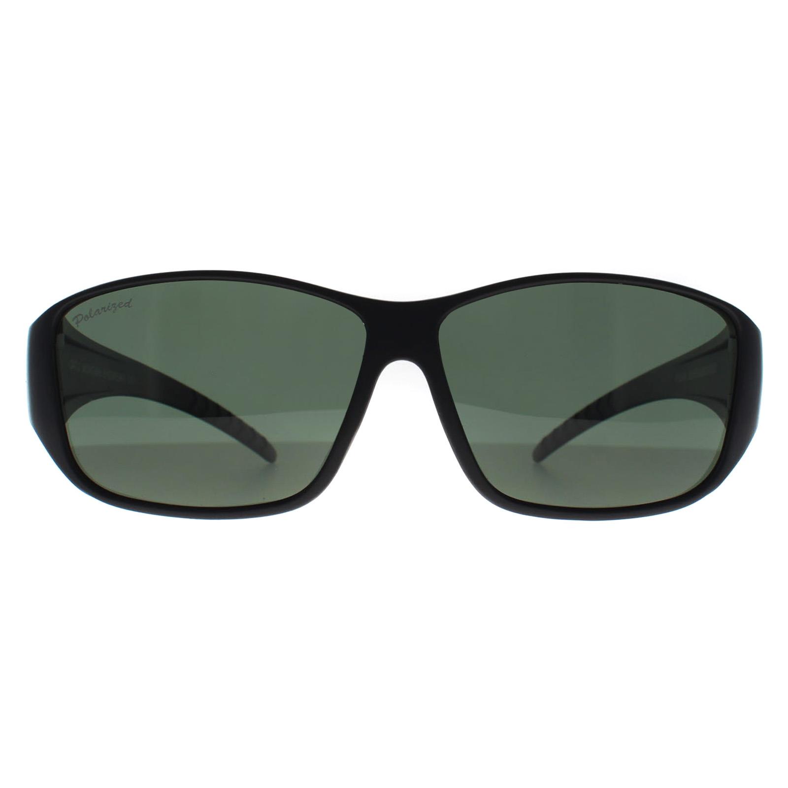Montana Men's   Black Fit Over Glasses Sunglasses Fo4 A Matte G15 Polarized , BrandAlley