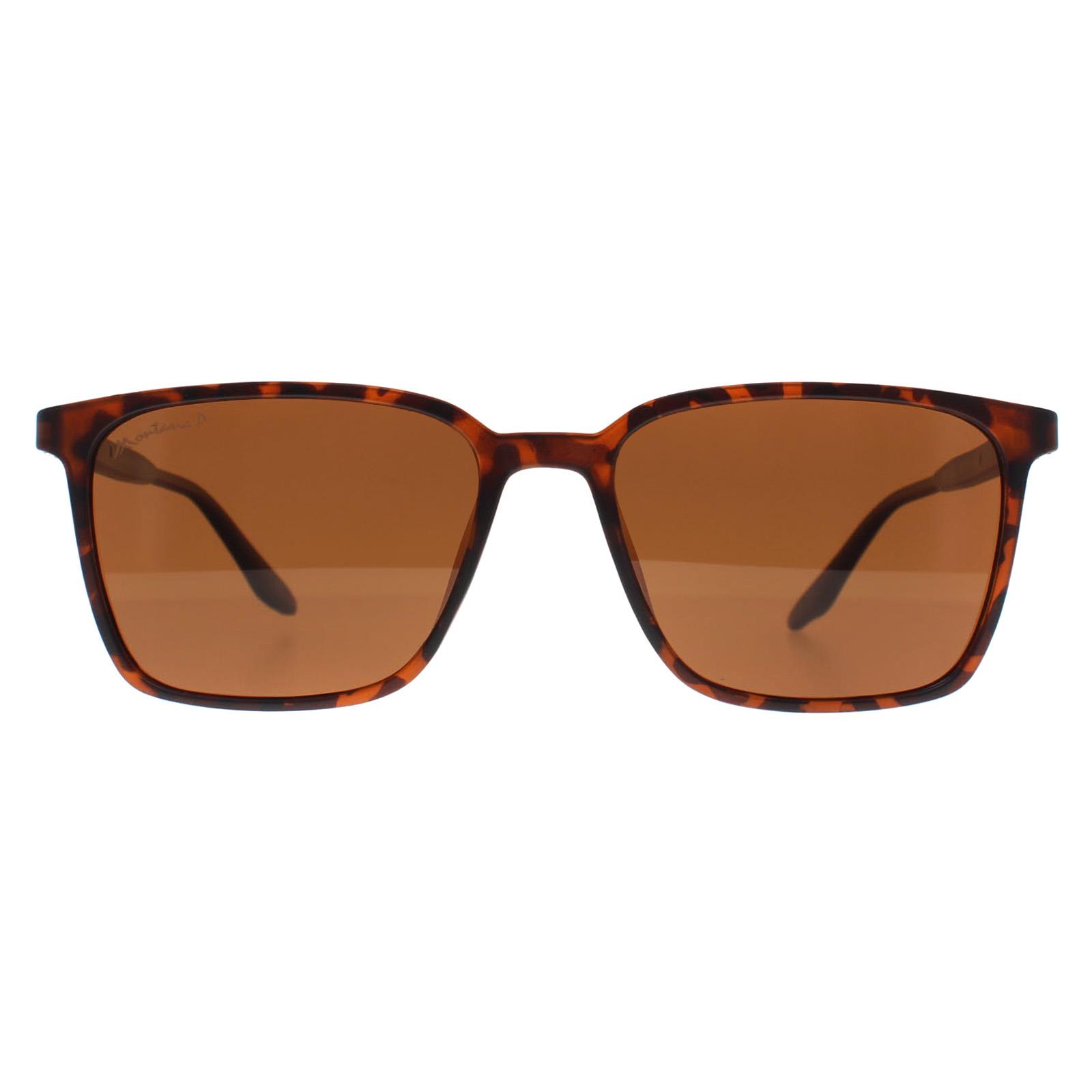 Montana Men's  Sunglasses MP186 C Turtle Brown Polarized , BrandAlley