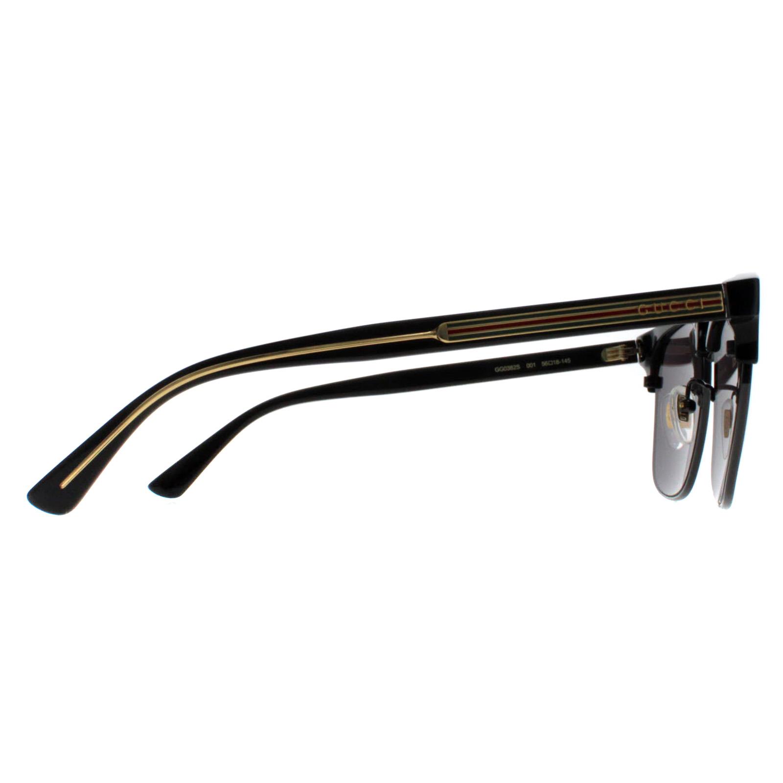 Gucci Men's  Sunglasses GG0382S 001 Black and Grey Grey , BrandAlley