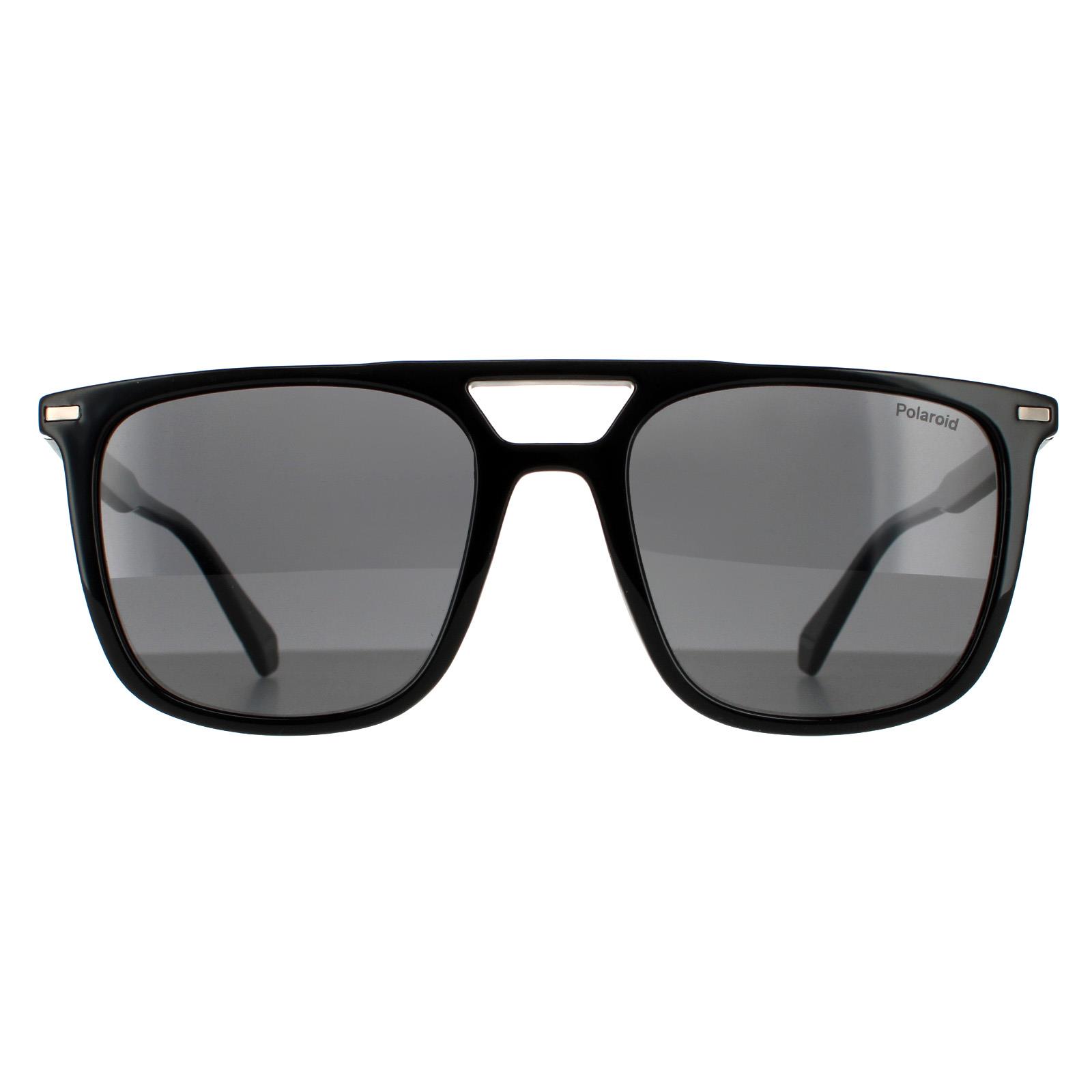 Polaroid Men's   Black Sunglasses Pld 4123/S 807 M9 Grey Polarized , BrandAlley