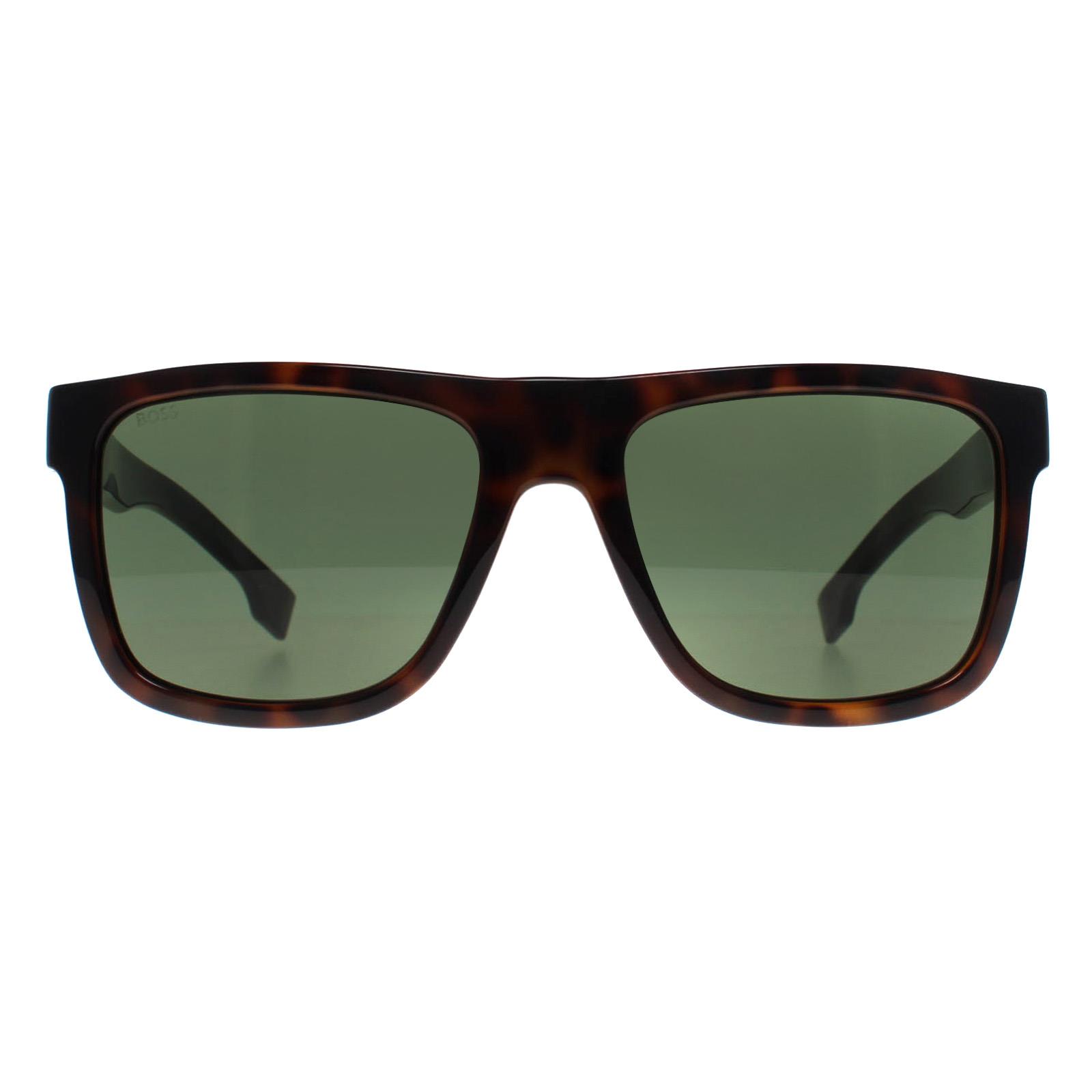 Hugo Boss Men's  Sunglasses BOSS 1647/S 086 QT Dark Havana Green , BrandAlley