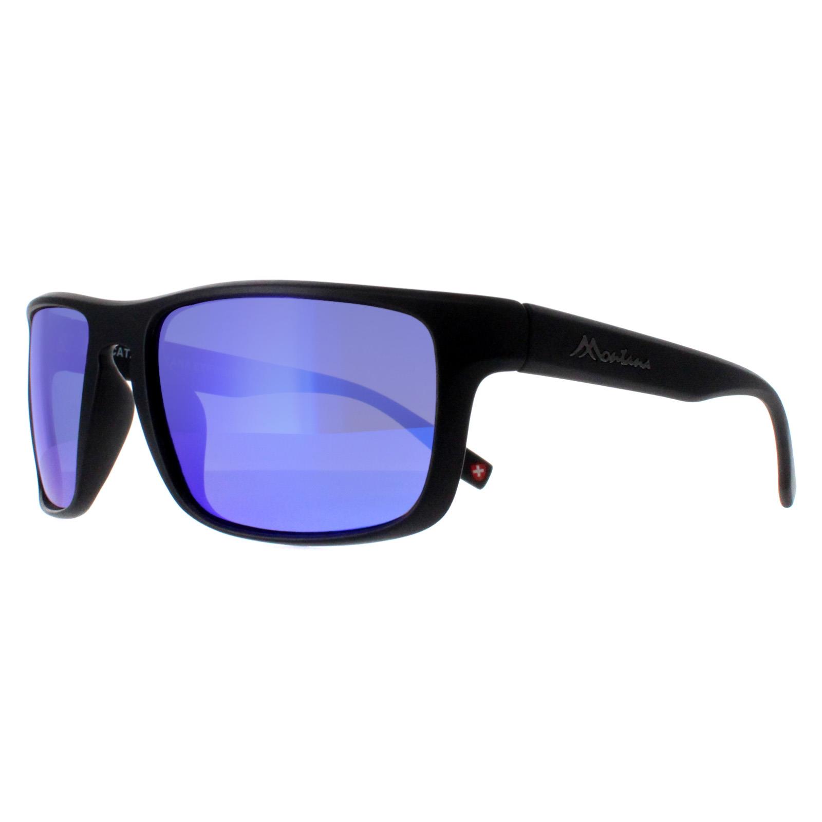 Montana Men's  Sunglasses SP314 C Black Revo Mirror Polarized , BrandAlley