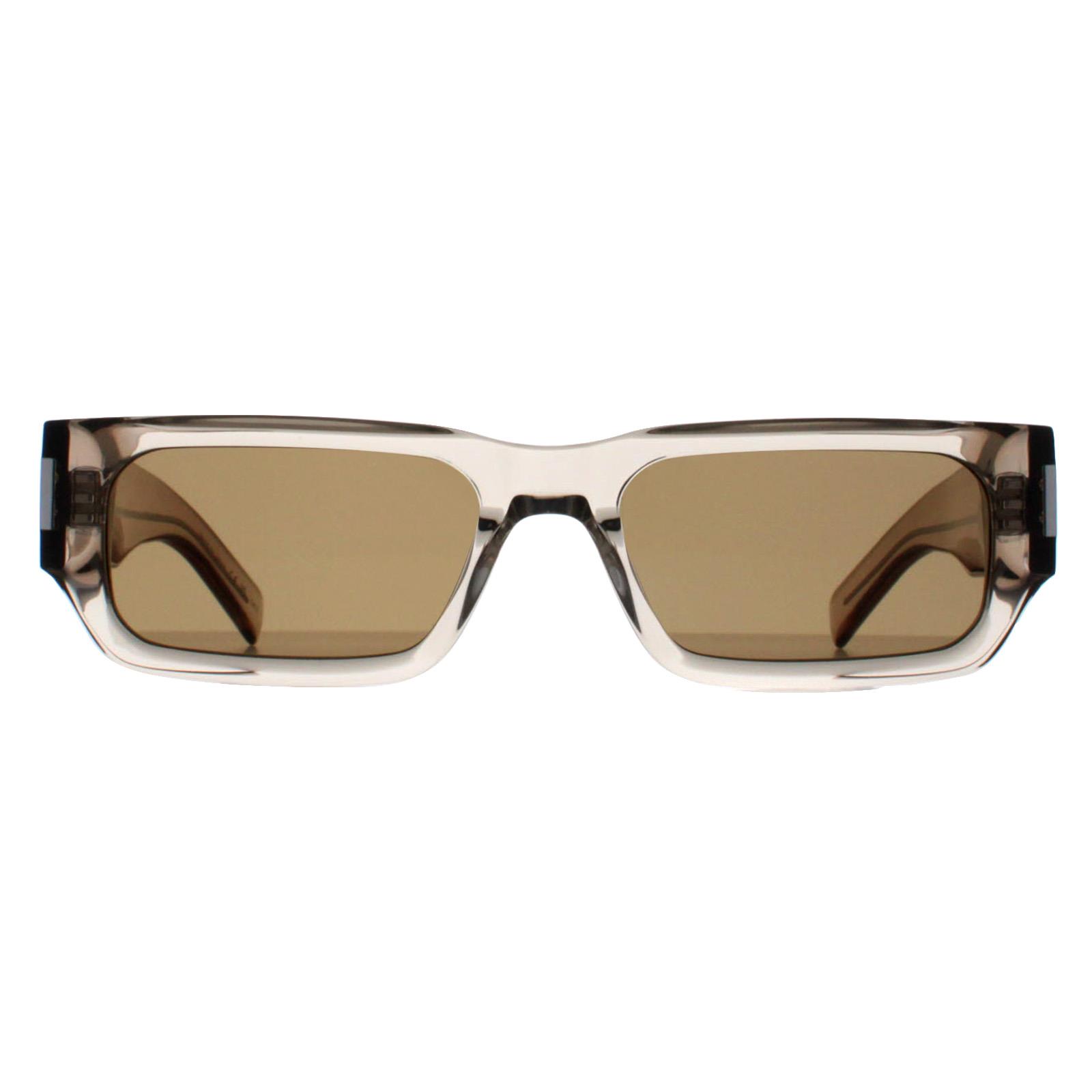 Saint Laurent Sunglasses SL660 004 Transparent Beige Brown Saint Laurent Sunglasses SL660 004 Transparent Beige Brown