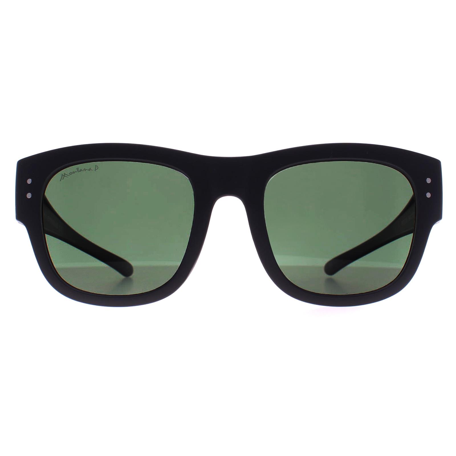 Montana Men's  Fit Over Glasses Sunglasses FO7 A Matte Grey G15 Polarized , BrandAlley