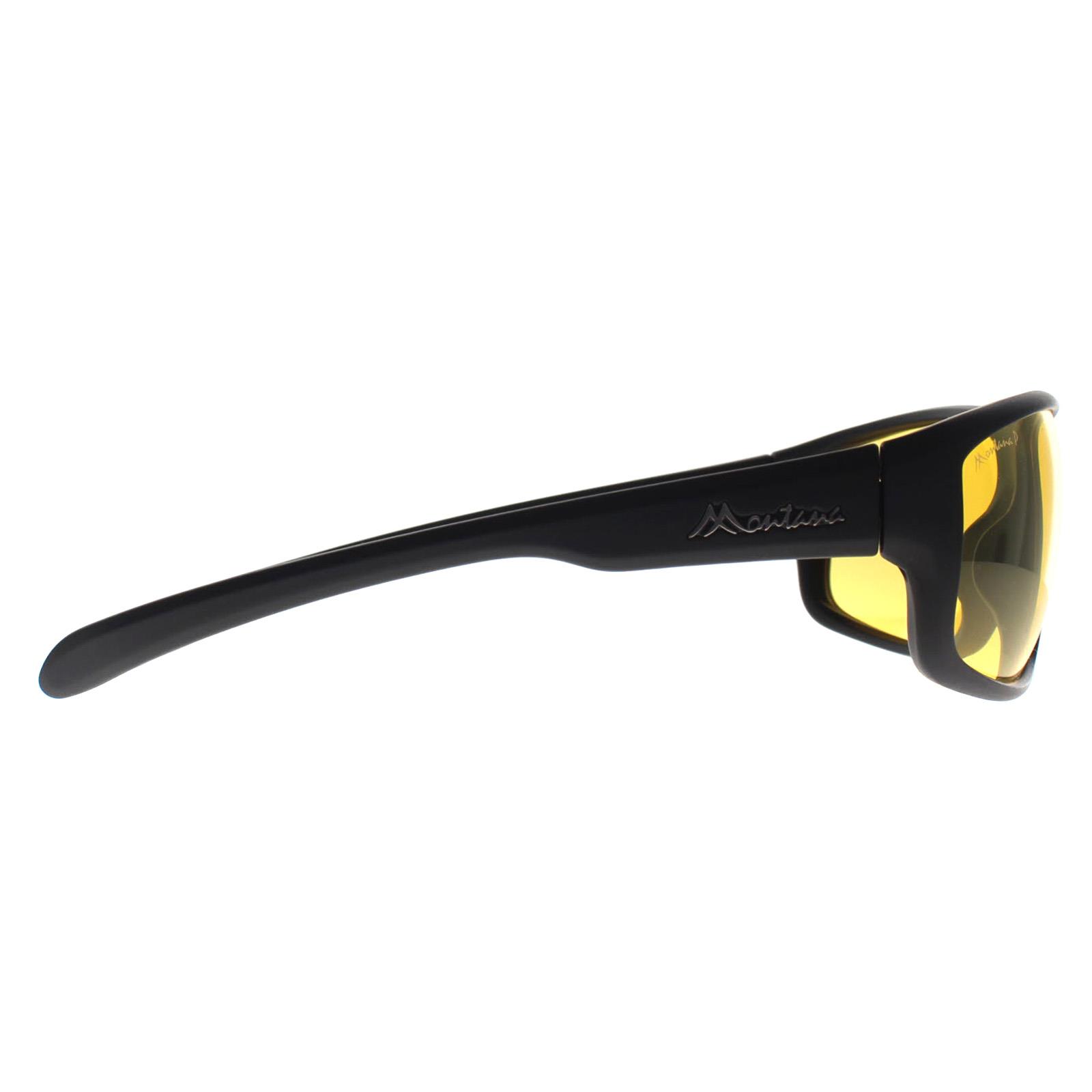 Montana Men's  Sunglasses SP313 F Black Revo Mirror Polarized , BrandAlley