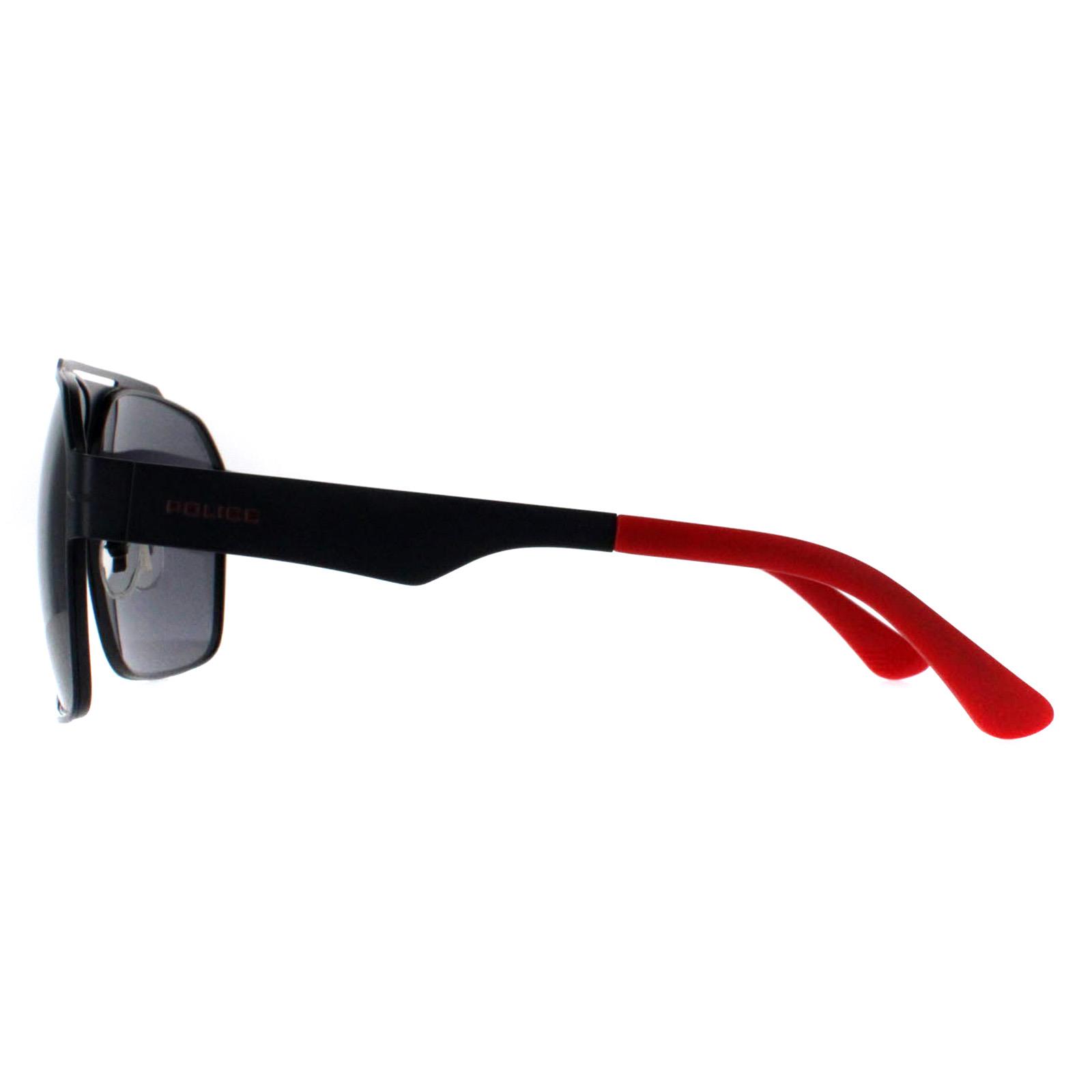 Police Men's   Grey Sunglasses Spll08m Summit 1 8Yzp Matte Dark Smoke Polarized , BrandAlley