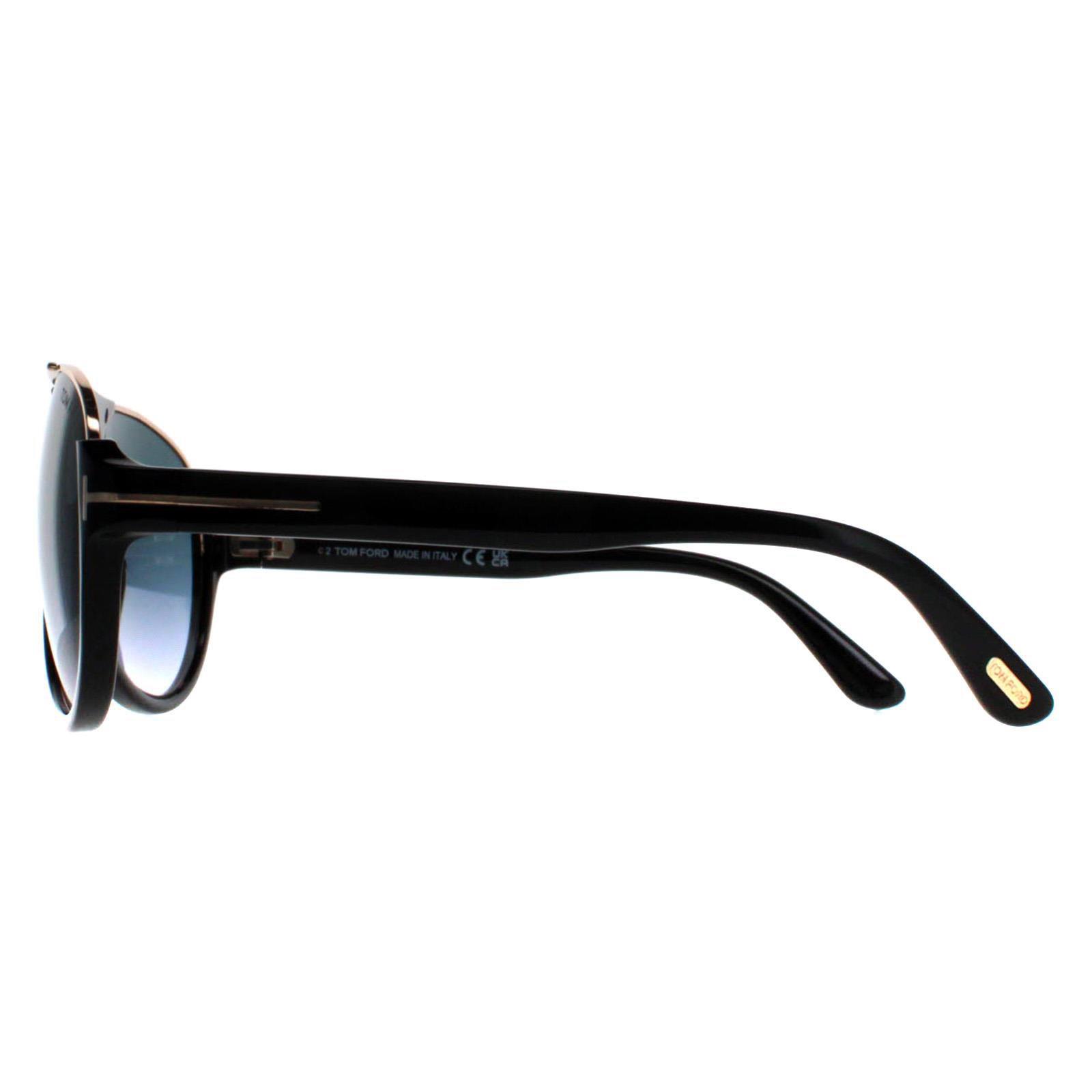 Tom Ford Men's  Sunglasses 0334 Dimitry 01P Shiny Black Green Gradient , BrandAlley