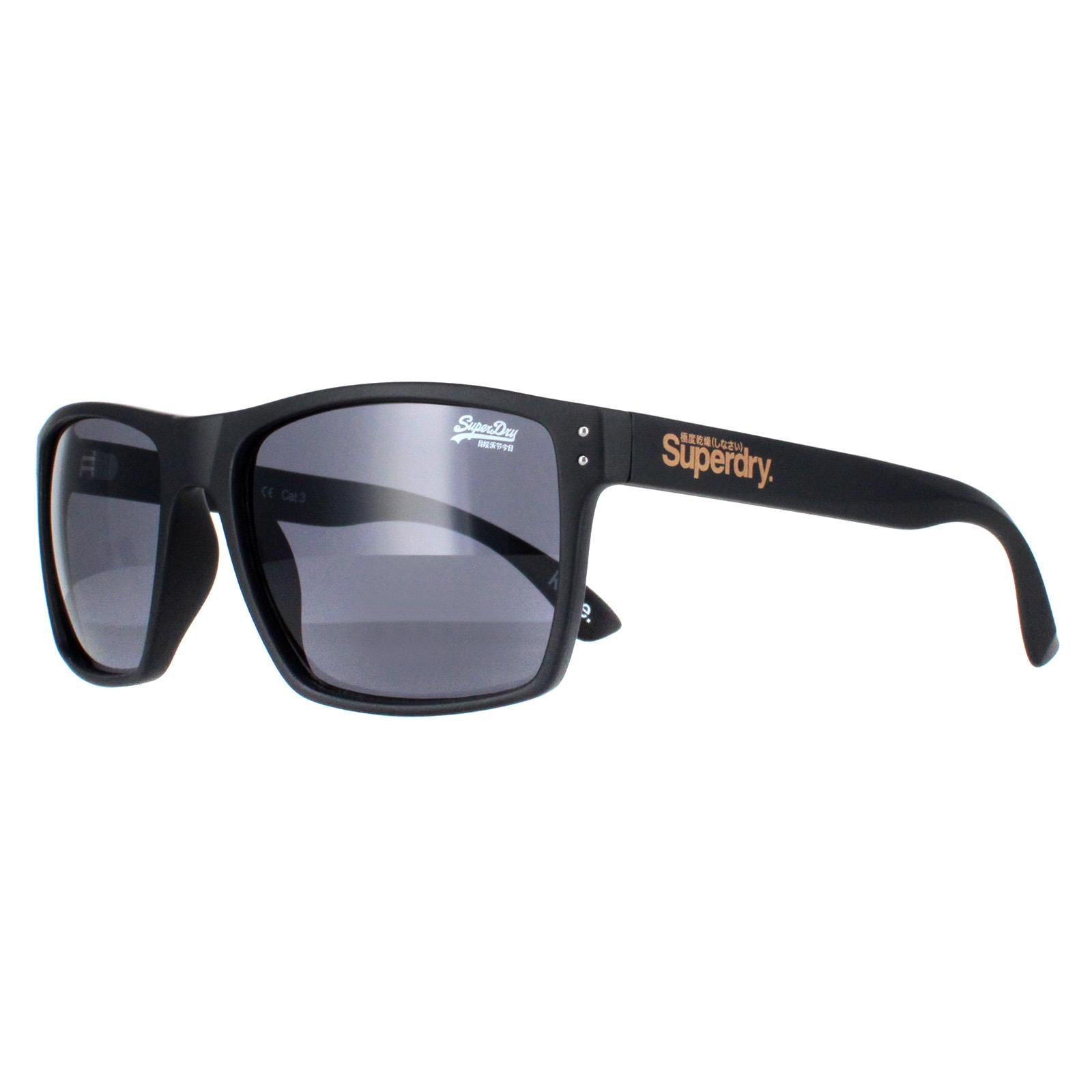 Superdry Men's  Sunglasses Kobe 104 Matte Black Grey , BrandAlley