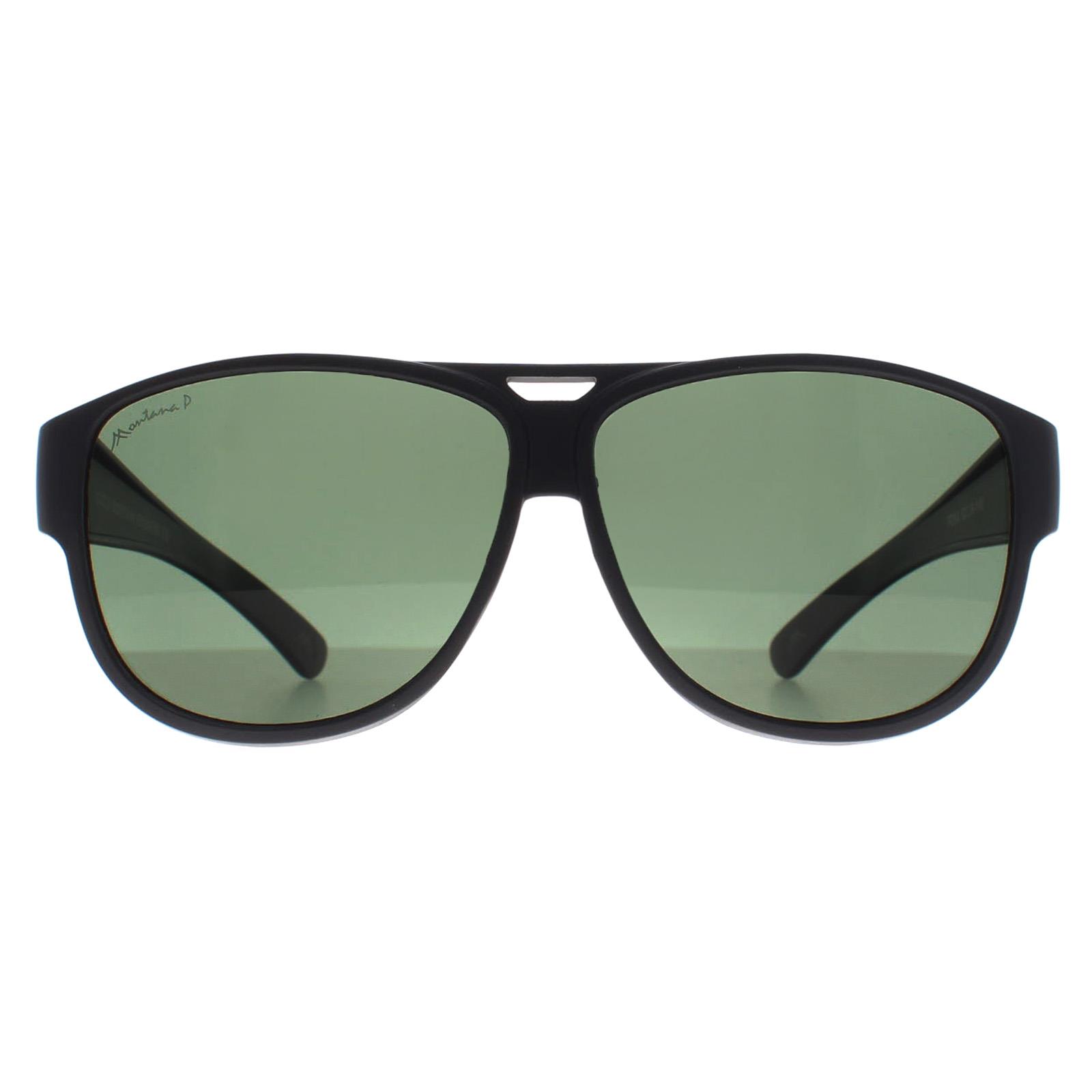 Montana Men's  Fit Over Glasses Sunglasses FO6 A Matte Grey G15 Polarized , BrandAlley