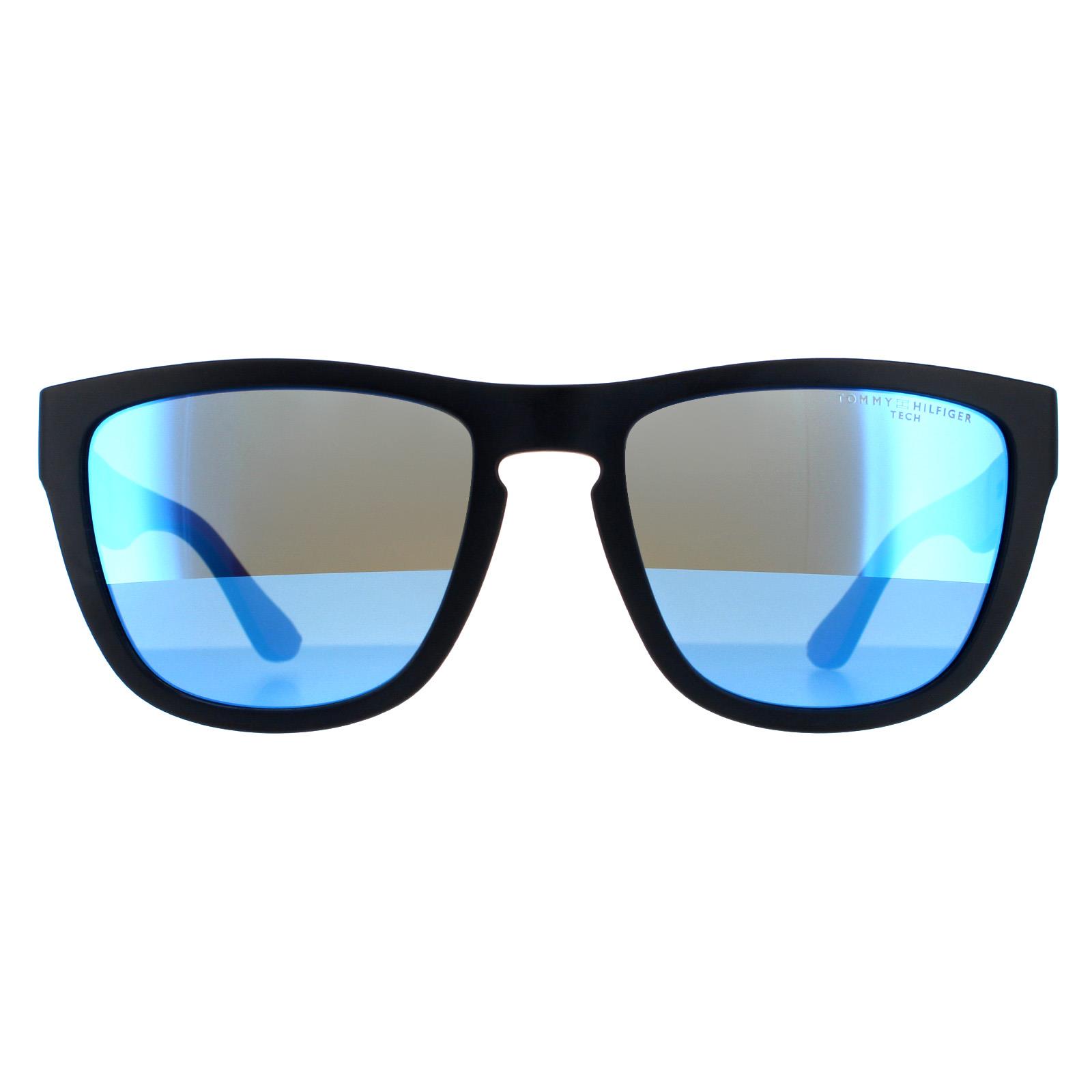 Tommy Hilfiger Men's   Blue Sunglasses Th 1557/S Fll Zs Matte Mirror , BrandAlley