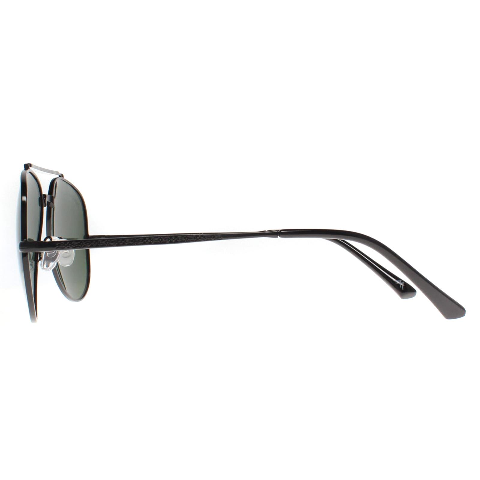 Montana Men's   Black Sunglasses Mp185 D Shiny Green G-15 Polarized , BrandAlley