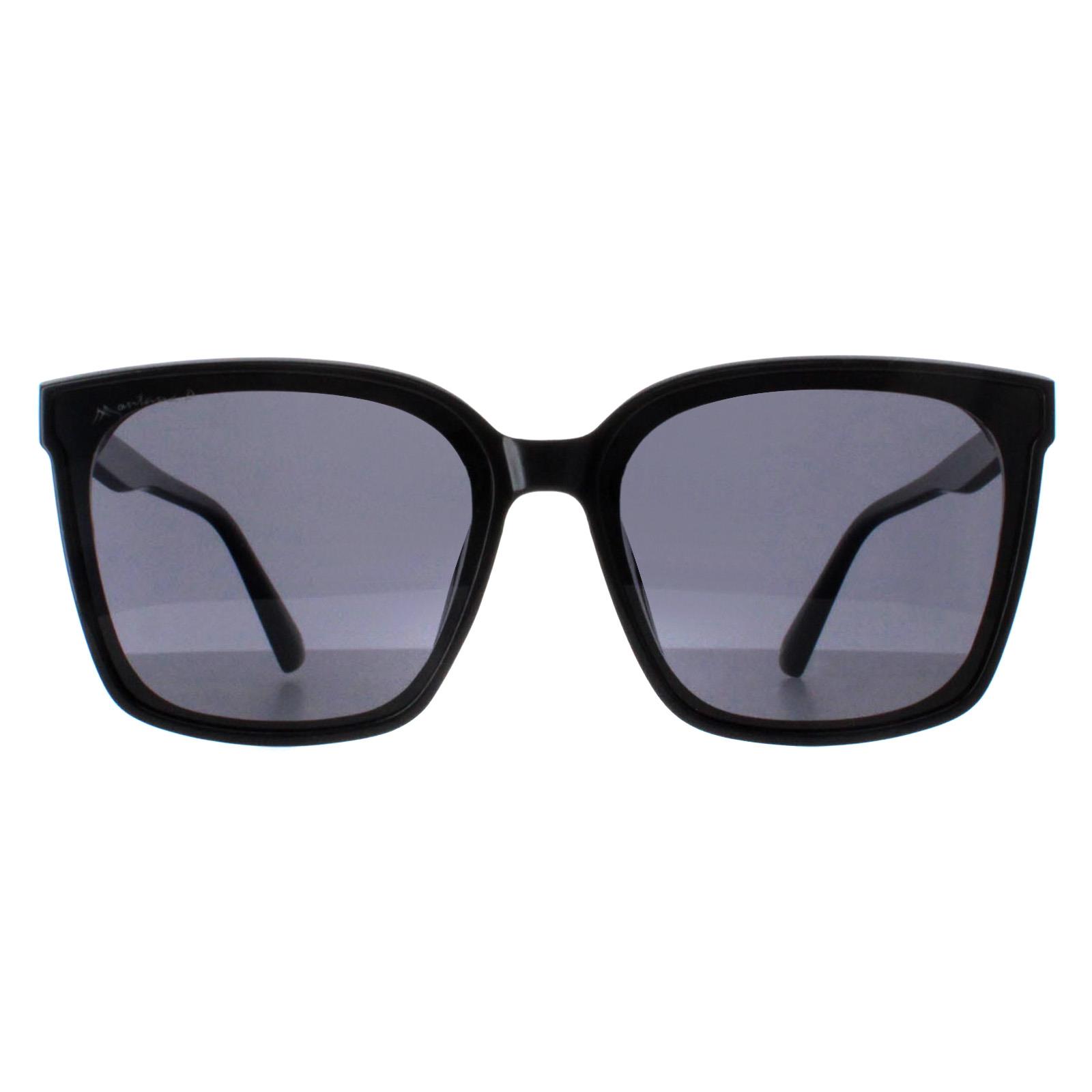 Montana Men's   Black Sunglasses Mp67 Shiny Smoke Polarized , BrandAlley