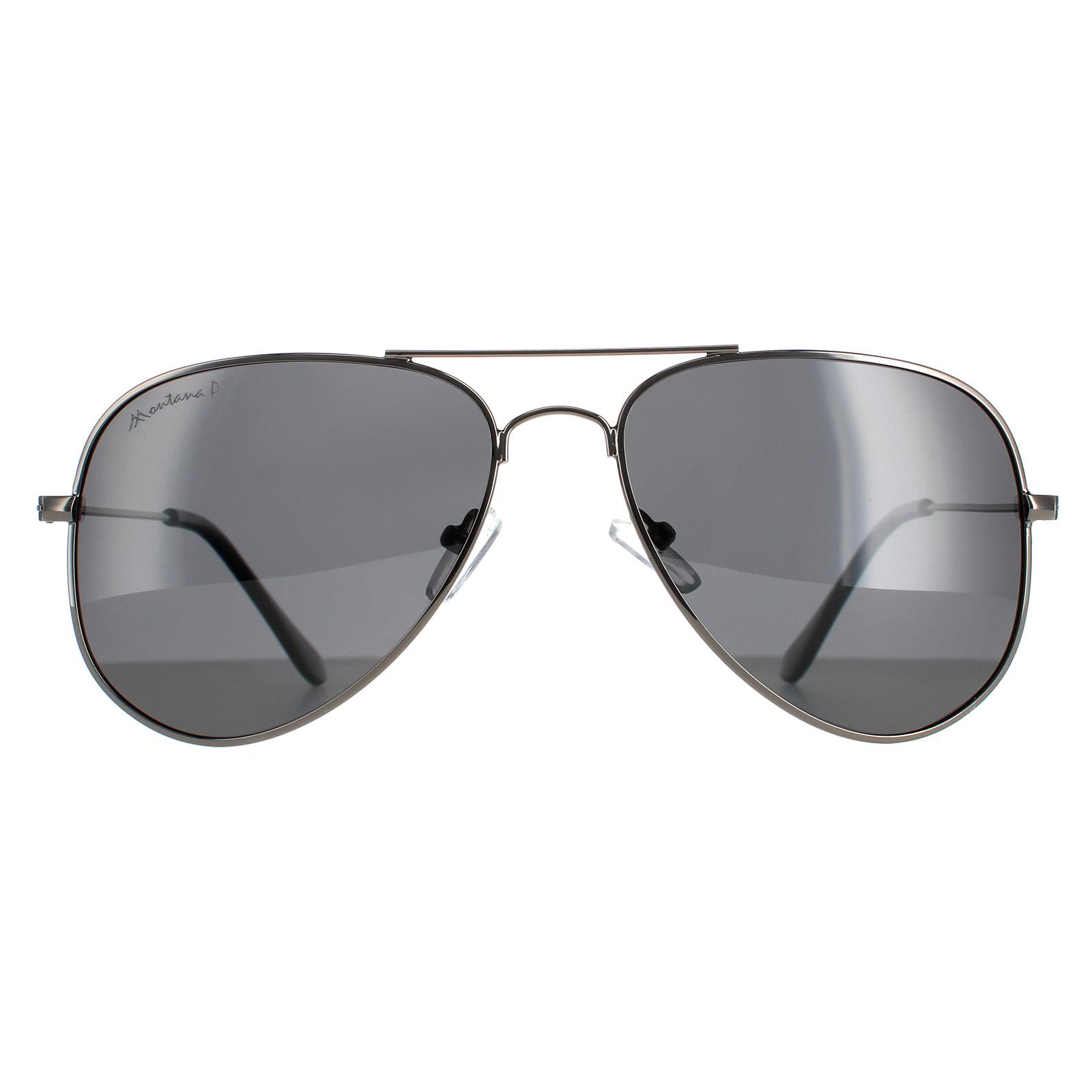 Montana Men's  Sunglasses MP94  Gunmetal Smoke Grey Polarized , BrandAlley