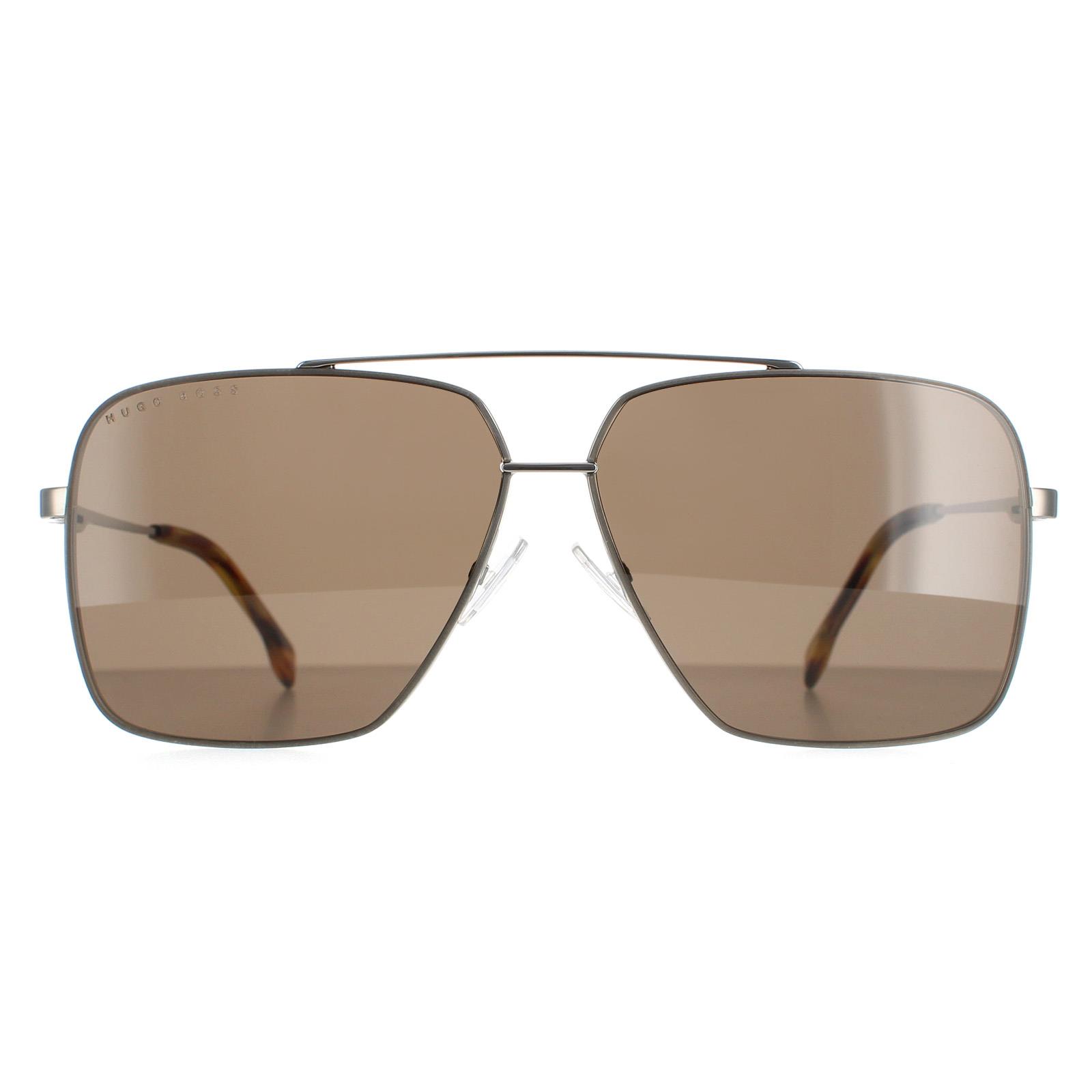 Hugo Boss Men's   Silver Sunglasses Boss 1325/S 6C5 70 Brown Horn Ruthenium Brown , BrandAlley