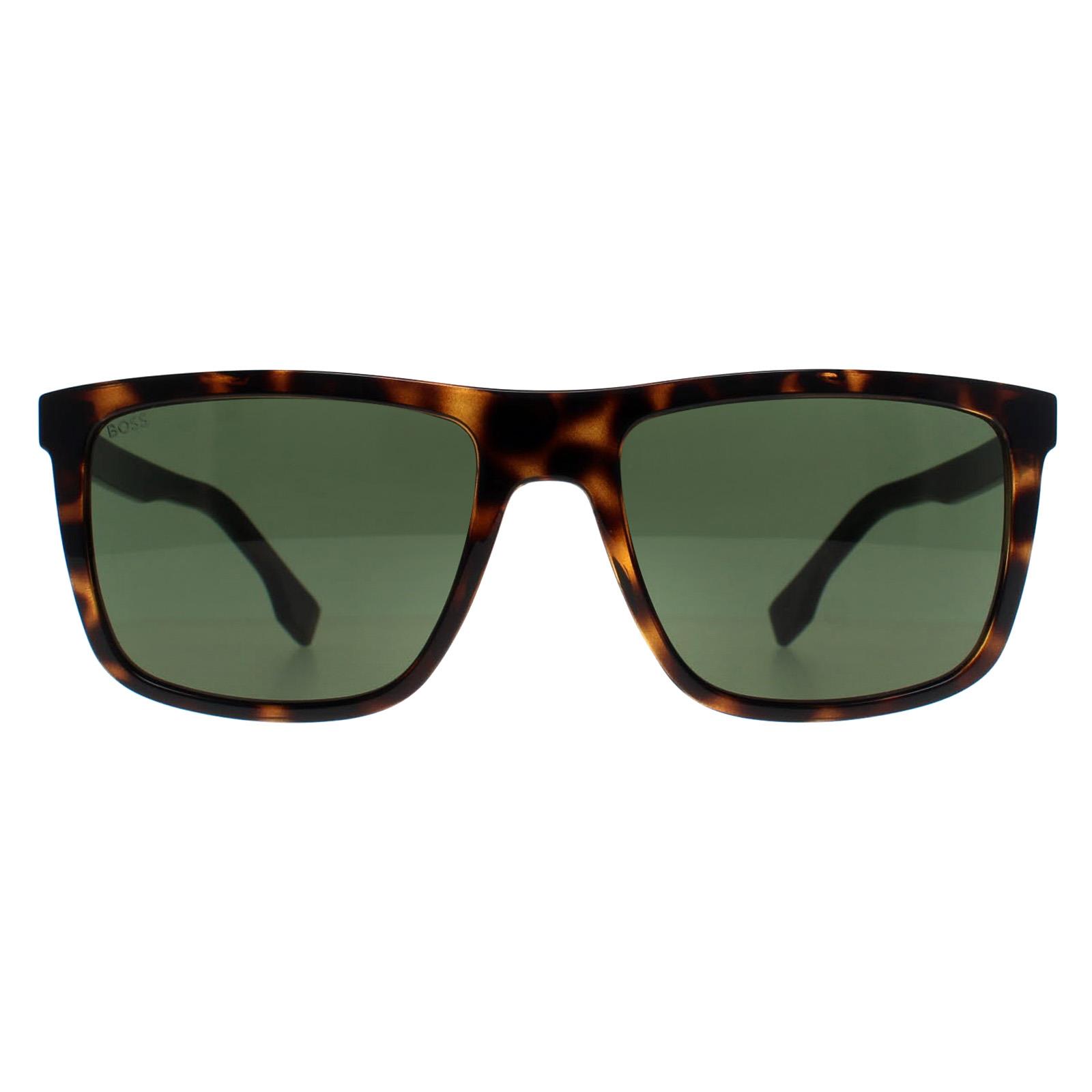 Hugo Boss Men's  Sunglasses BOSS 1699/S 086 QT Dark Havana Green , BrandAlley