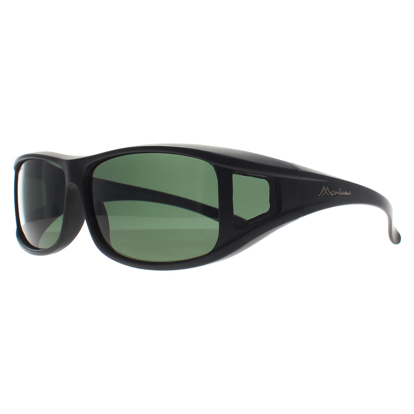 Montana Men's  Fit Over Glasses Sunglasses FO5 A Matte Black G15 Polarized , BrandAlley