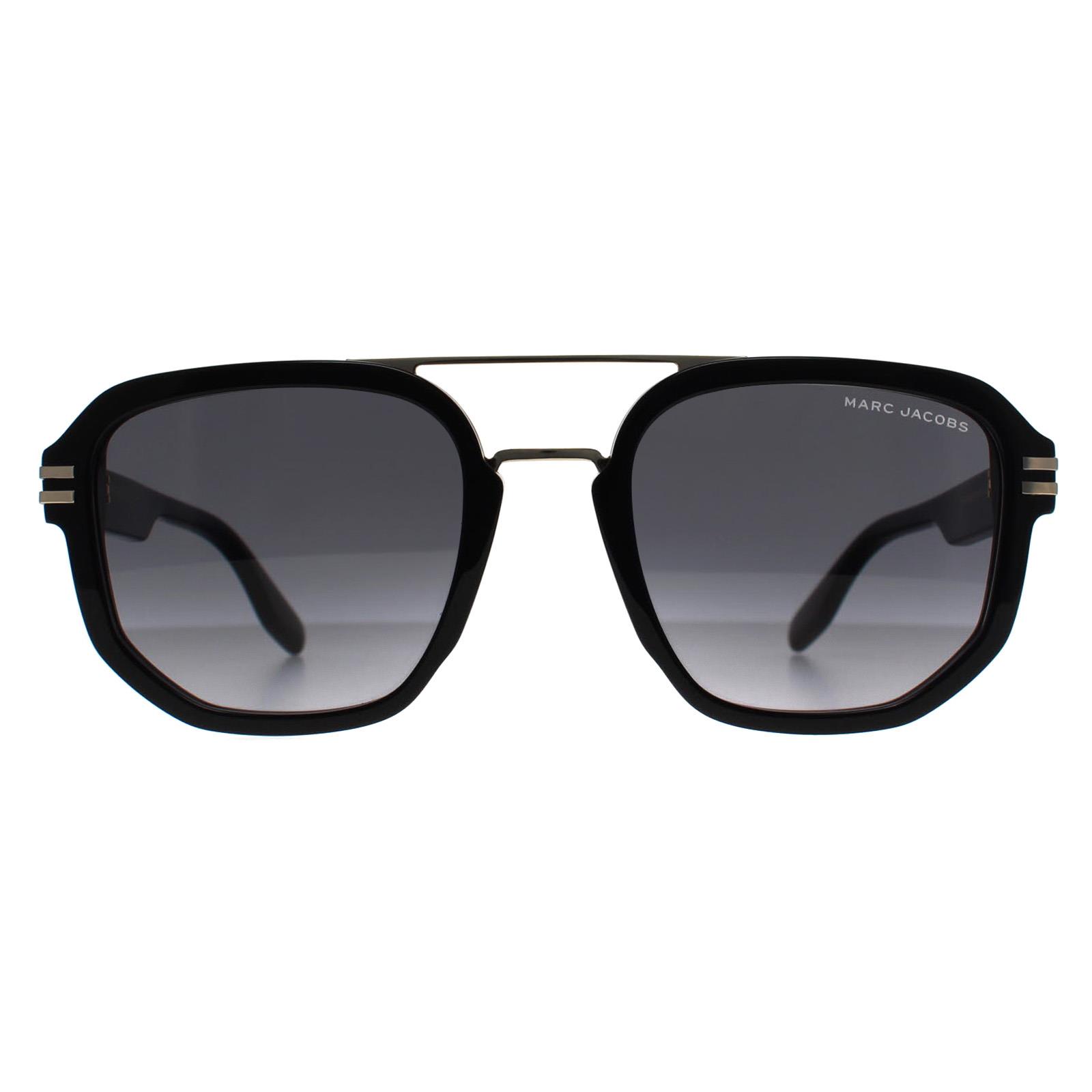 Marc Jacobs Men's  Sunglasses MARC 588/S 807 9O Black Gold Dark Grey Gradient , BrandAlley