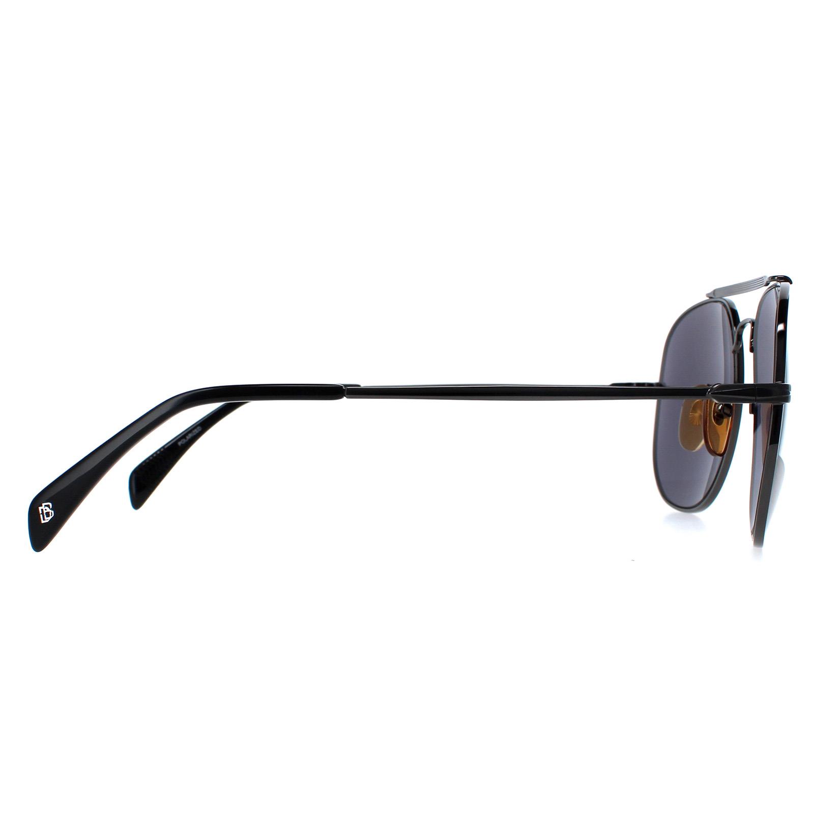DAVID BECKHAM Men's  Sunglasses DB7004/S V81 M9 Dark Ruthenium Grey Polarized , BrandAlley