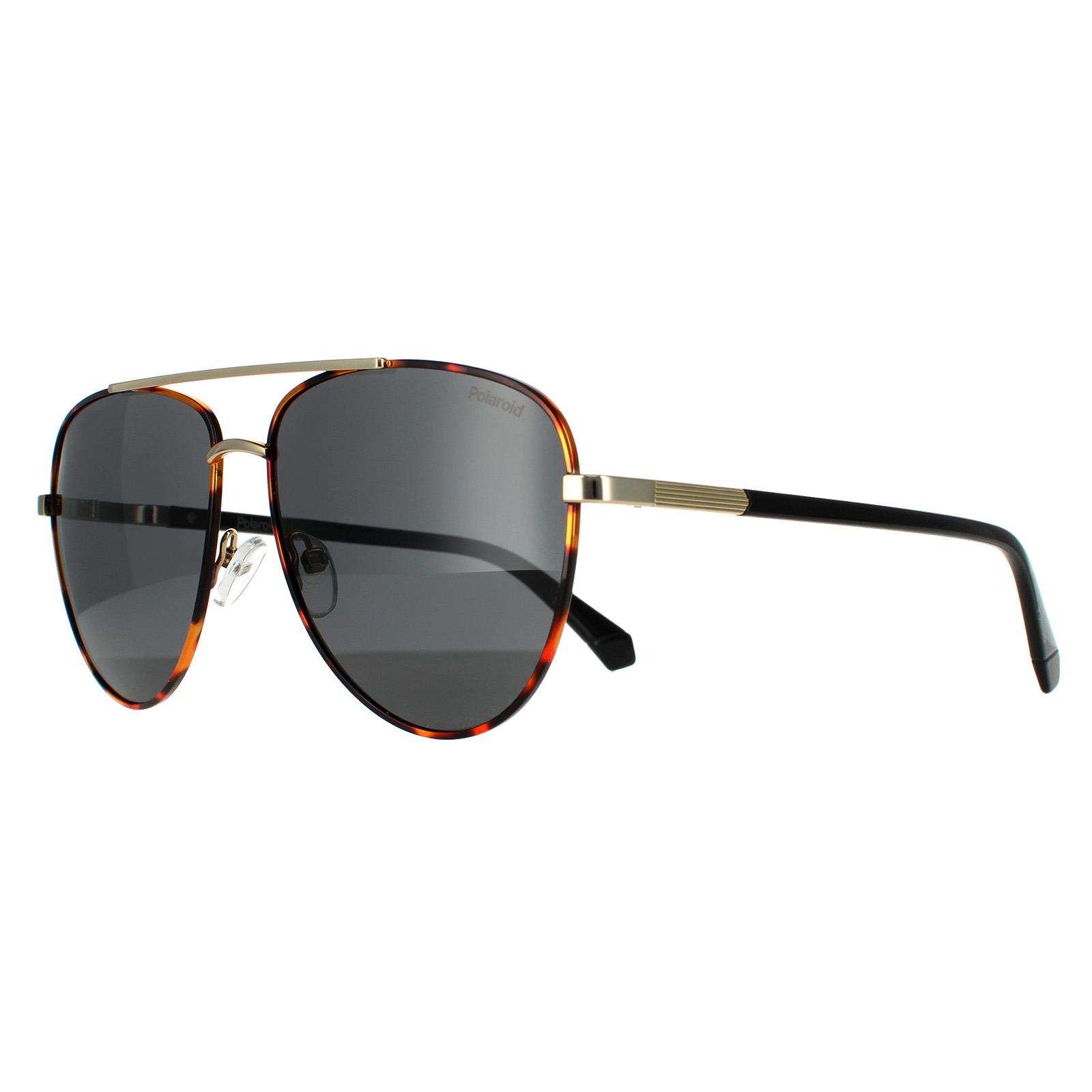 Polaroid Men's   Gold Sunglasses Pld 4126/S 06J M9 Havana Grey Polarized , BrandAlley
