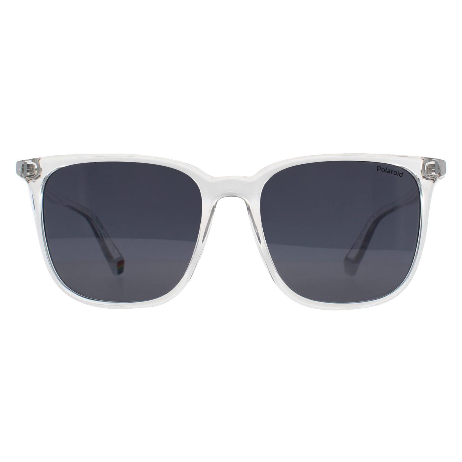 Polaroid Women's   Black Sunglasses Pld 6226/S 900 C3 Transparent Blue Polarized , BrandAlley