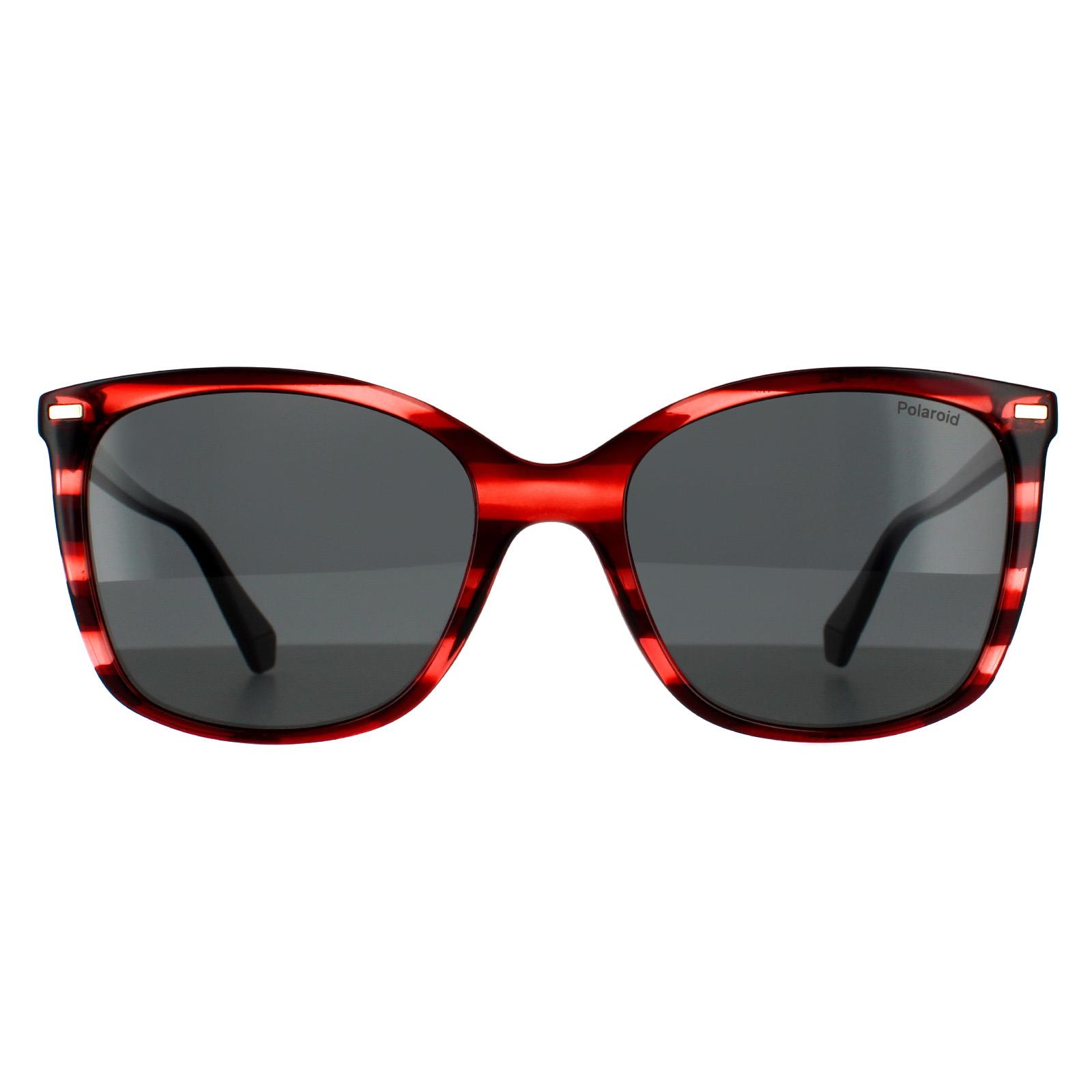 Polaroid Women's  Sunglasses PLD 4108/S 0UC M9 Red Havana Grey Polarized , BrandAlley
