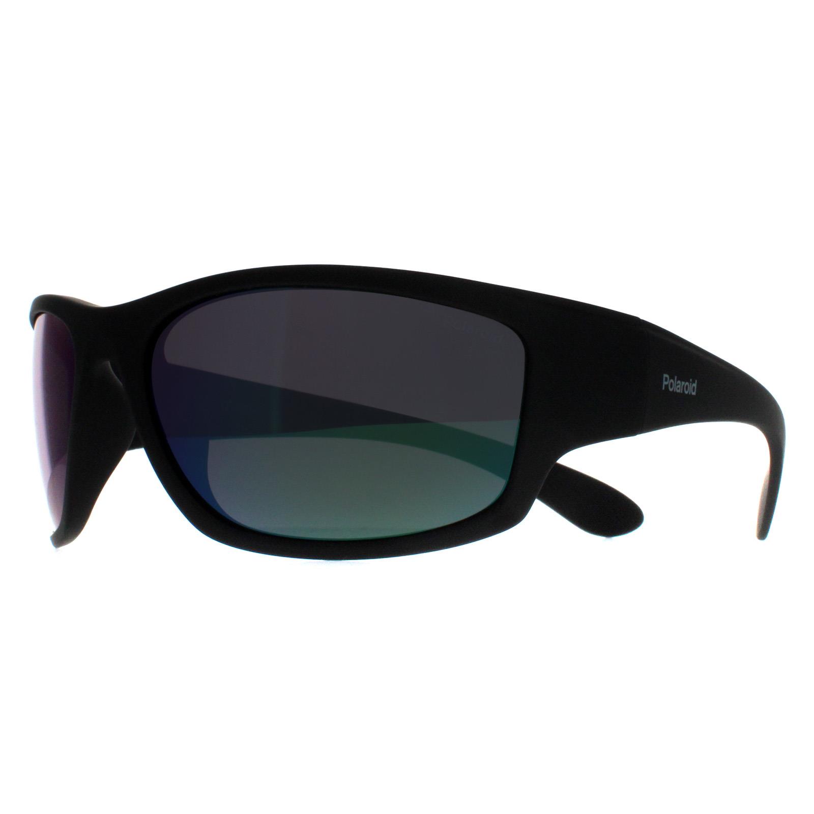 Polaroid Men's  Sunglasses PLD 7005/S 3OL 5Z Matte Black Green Mirror Polarized , BrandAlley