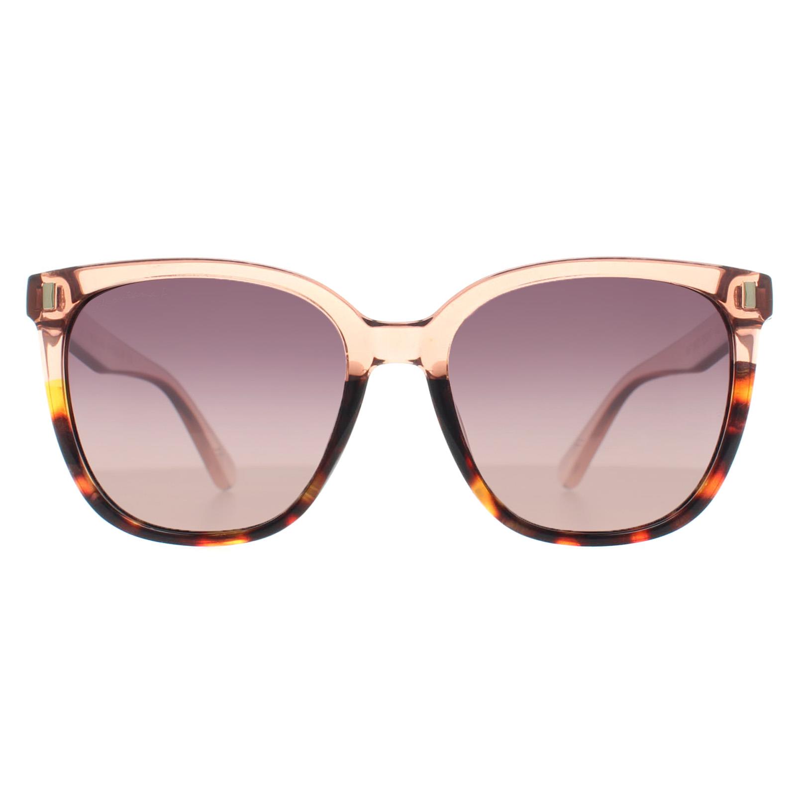 Montana Women's   Pink Sunglasses Mp190 D Shiny Clear Turtle Grey Gradient Polarized , BrandAlley