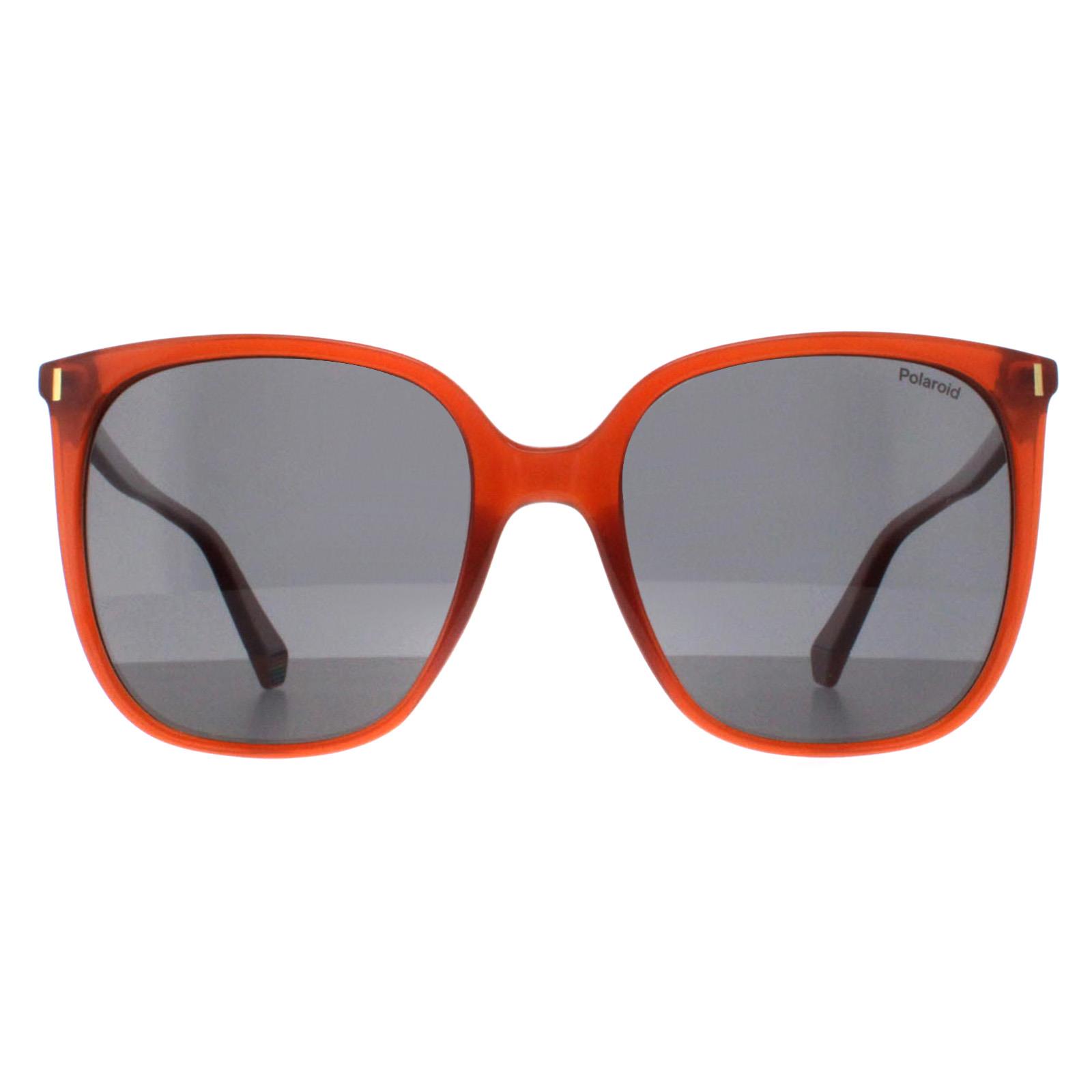 Polaroid Women's   Orange Sunglasses Pld 6218/S L7q M9 Grey Polarized , BrandAlley