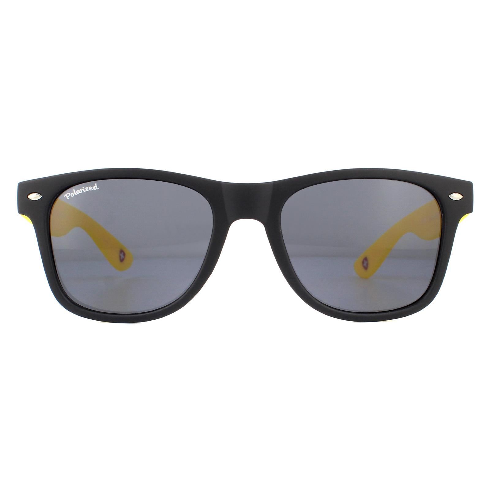 Montana Men's  Sunglasses MP40 F Black with Yellow Rubbertouch Black Polarized , BrandAlley