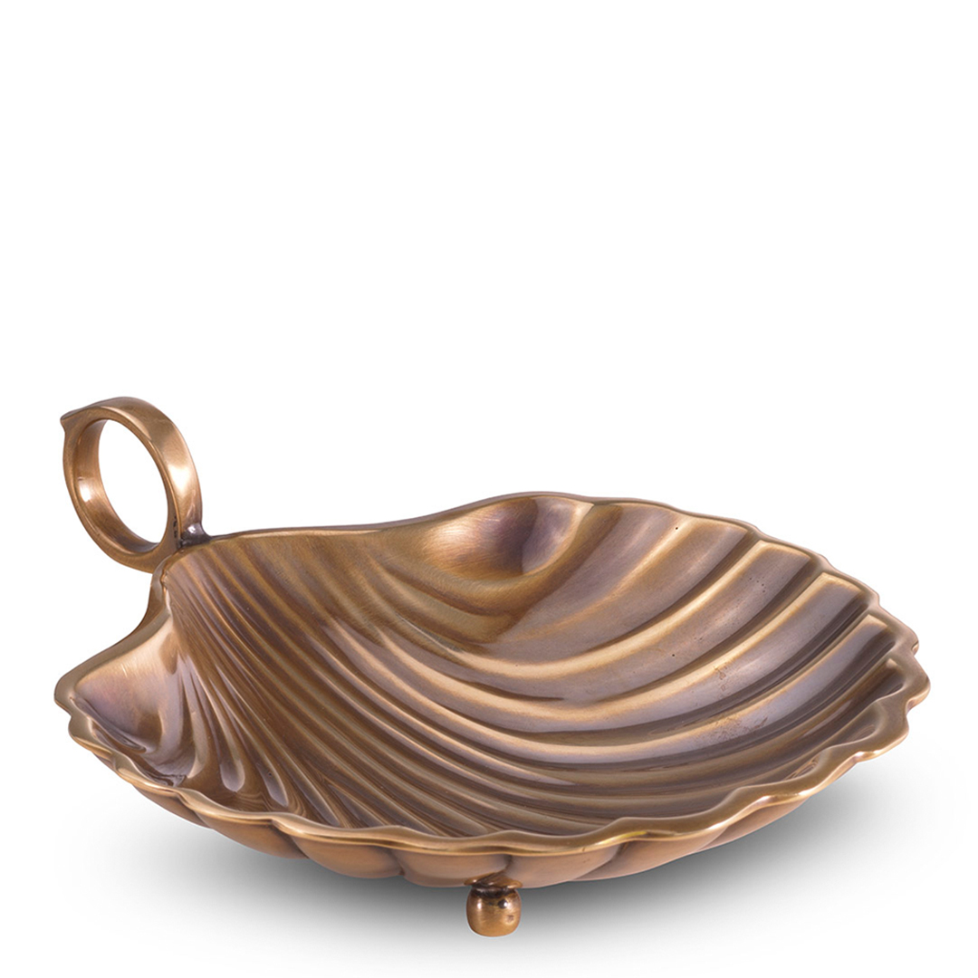 Eichholtz    Gold Small Shell Tray Vintage Brass in Size Small, BrandAlley