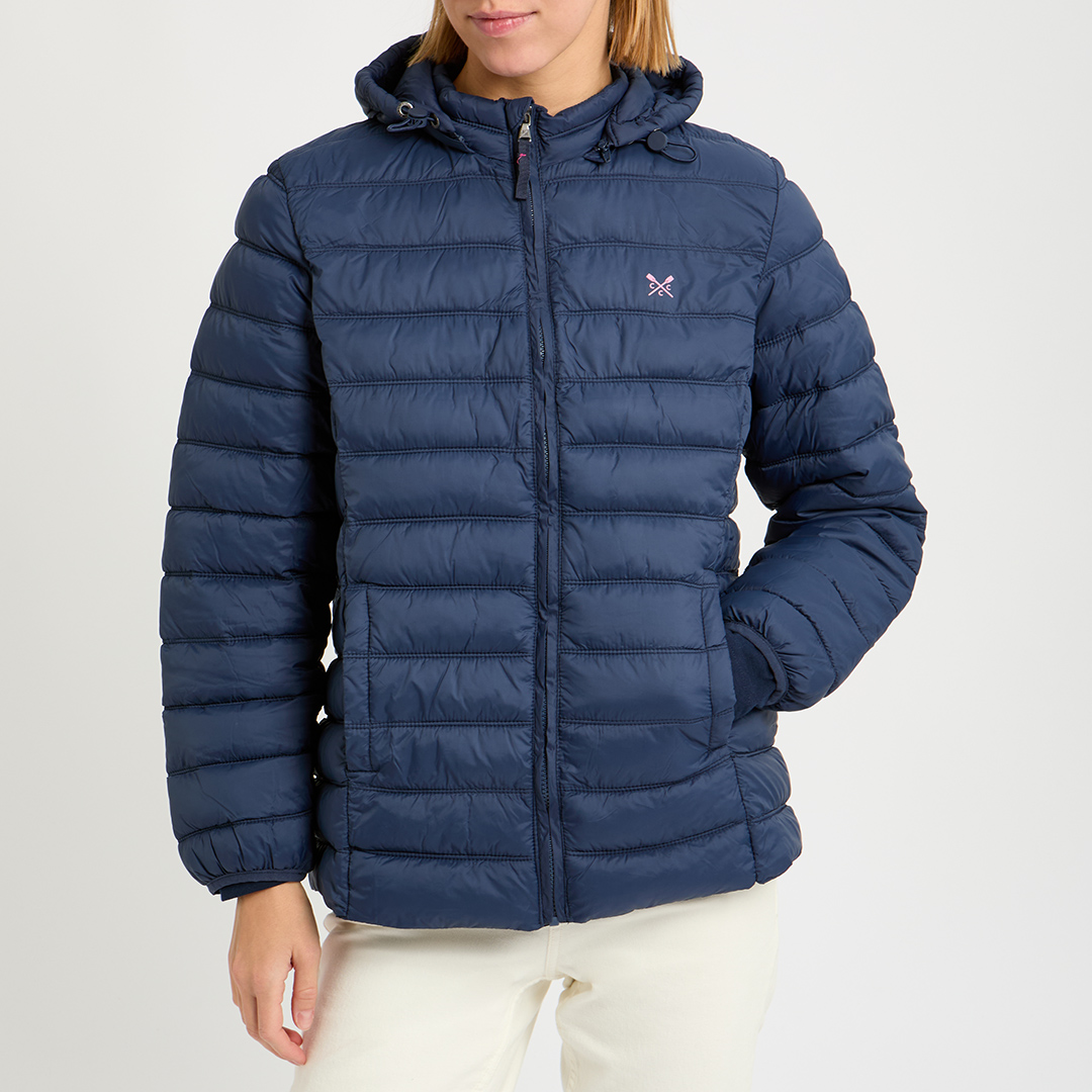 Navy LW Quilted Puffer Jacket