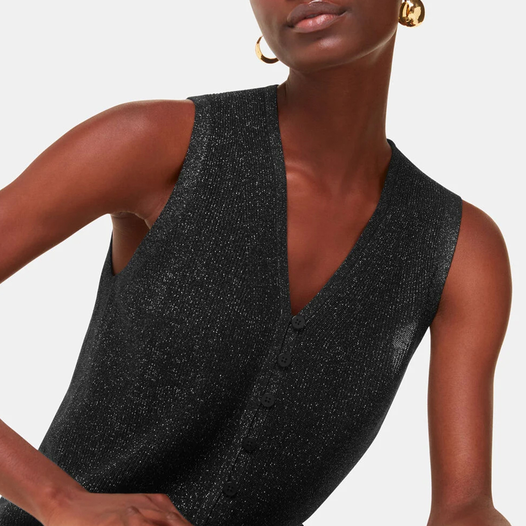 Black Sparkle Knit Tank