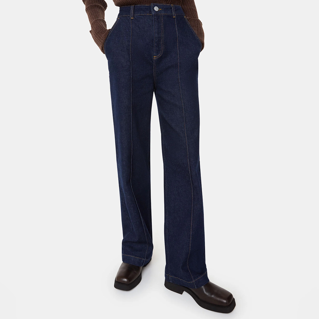 WHISTLES Women's  Indigo Seam Detail Stretch Jeans in Size 28, BrandAlley