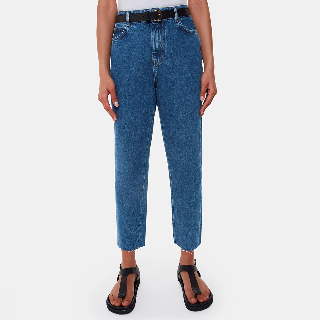 WHISTLES Women's  Blue Authentic Slim Frayed Stretch Jeans in Size 27, BrandAlley