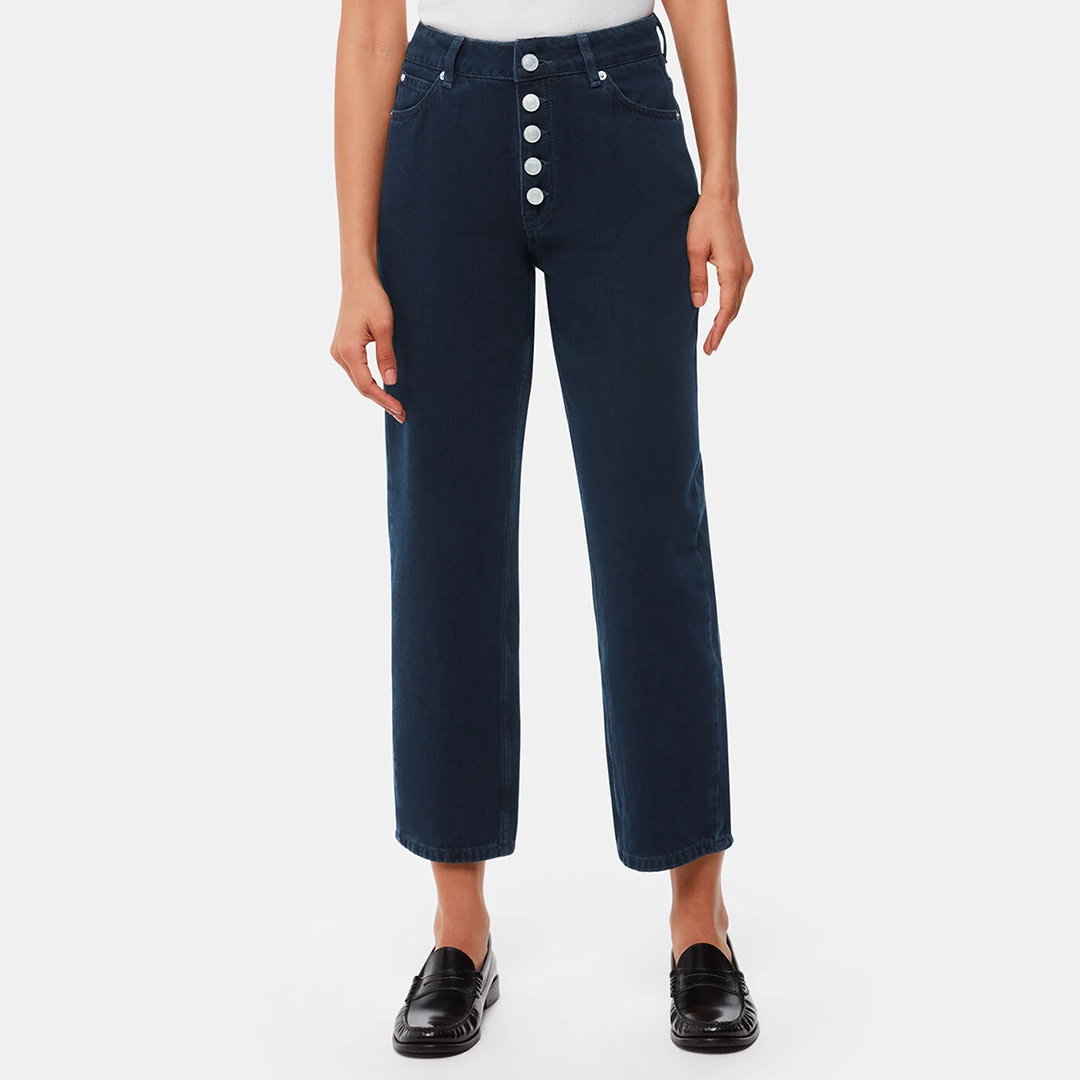 WHISTLES Women's  Indigo Authentic Hollie Button Jeans in Size 30, BrandAlley