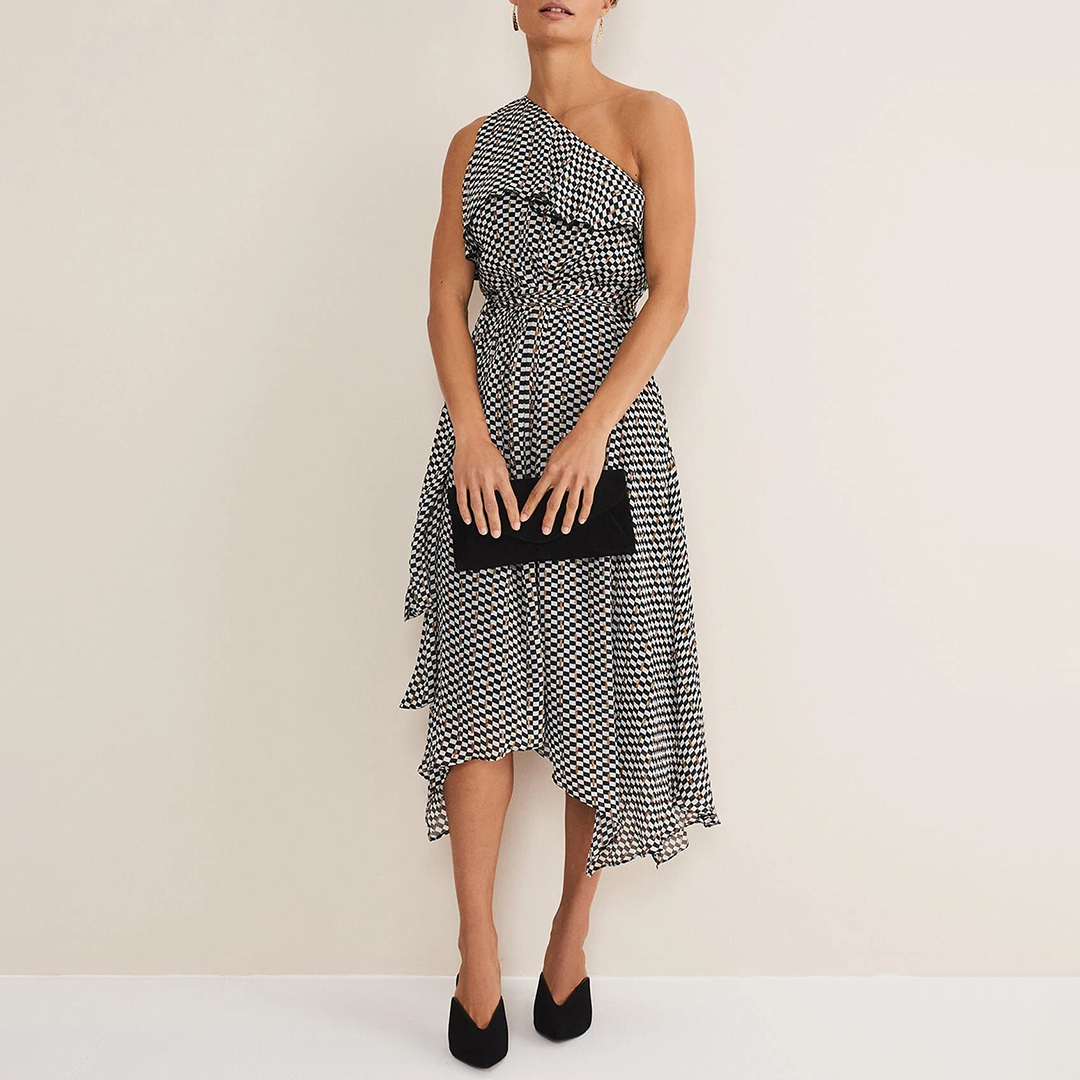 Black/White Kaz Check Dress Black/White Kaz Check Dress