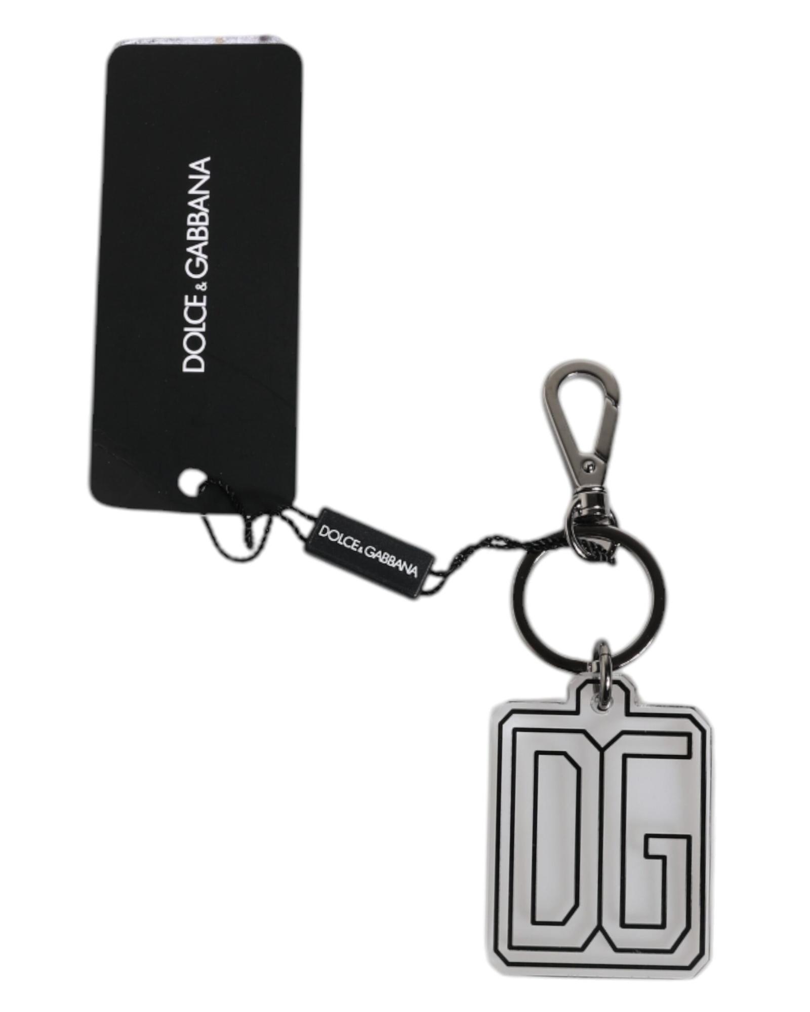 Dolce & Gabbana DG Logo Keychain  - Black And Gray