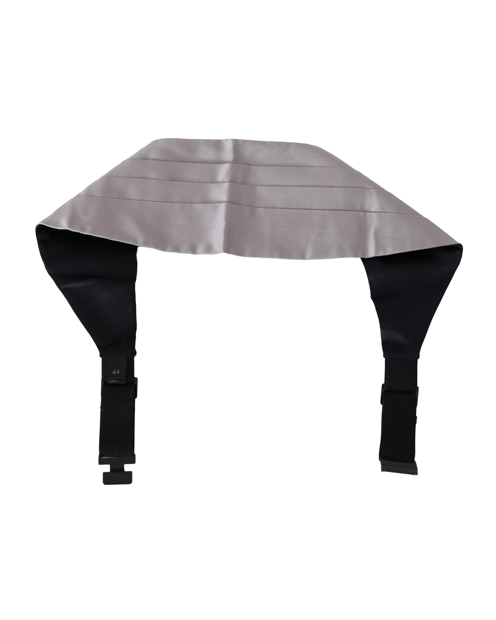 Dolce Gabbana Cummerbund Grey Silk Satin- Gray Belts Dolce Gabbana Cummerbund Grey Silk Satin- Gray Belts