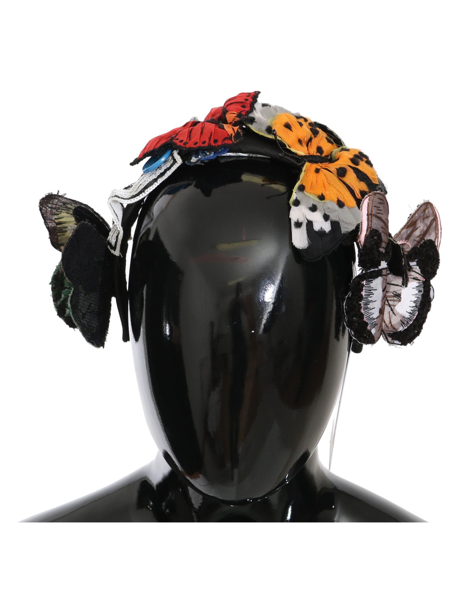 Dolce & Gabbana Butterfly Headband Multicolor Appliqu Wo Hair Accessories